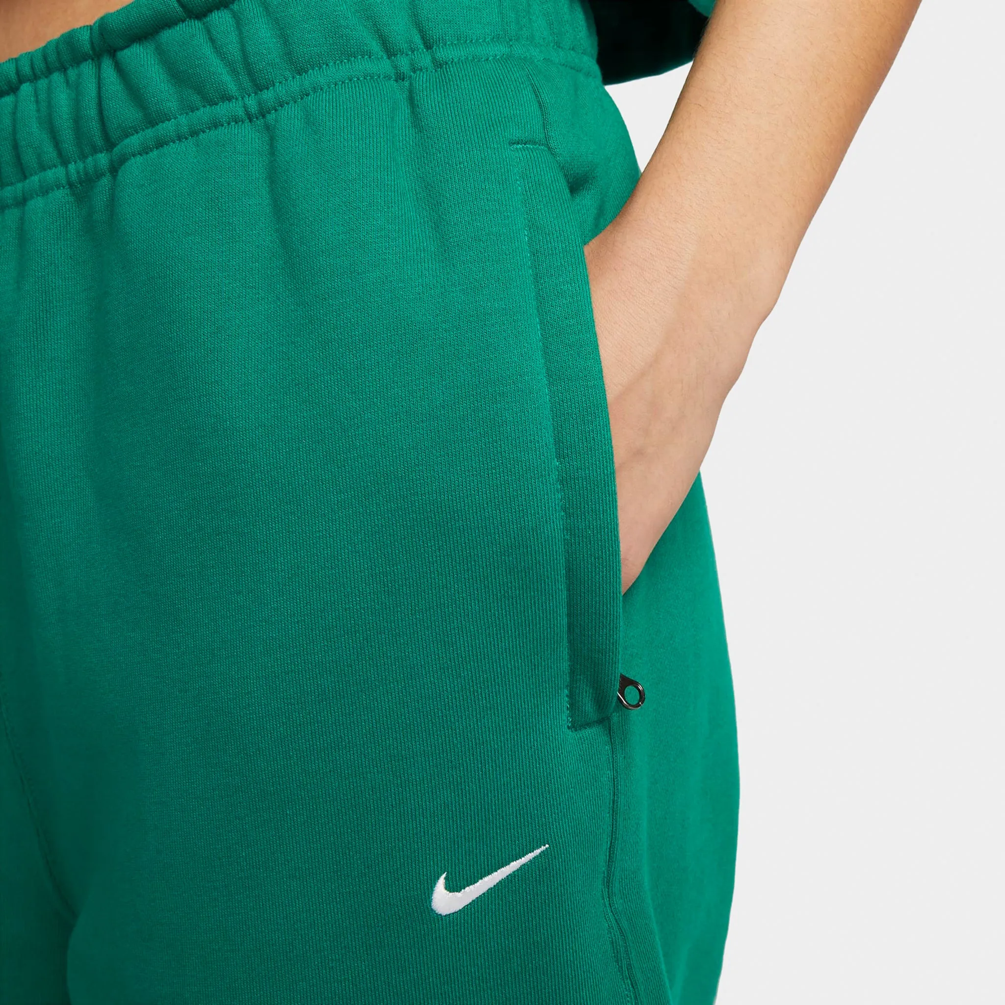 Nike Women's Solo Swoosh Fleece Pants Mystic Green / White sold by JD Sports product image thumbnail 3