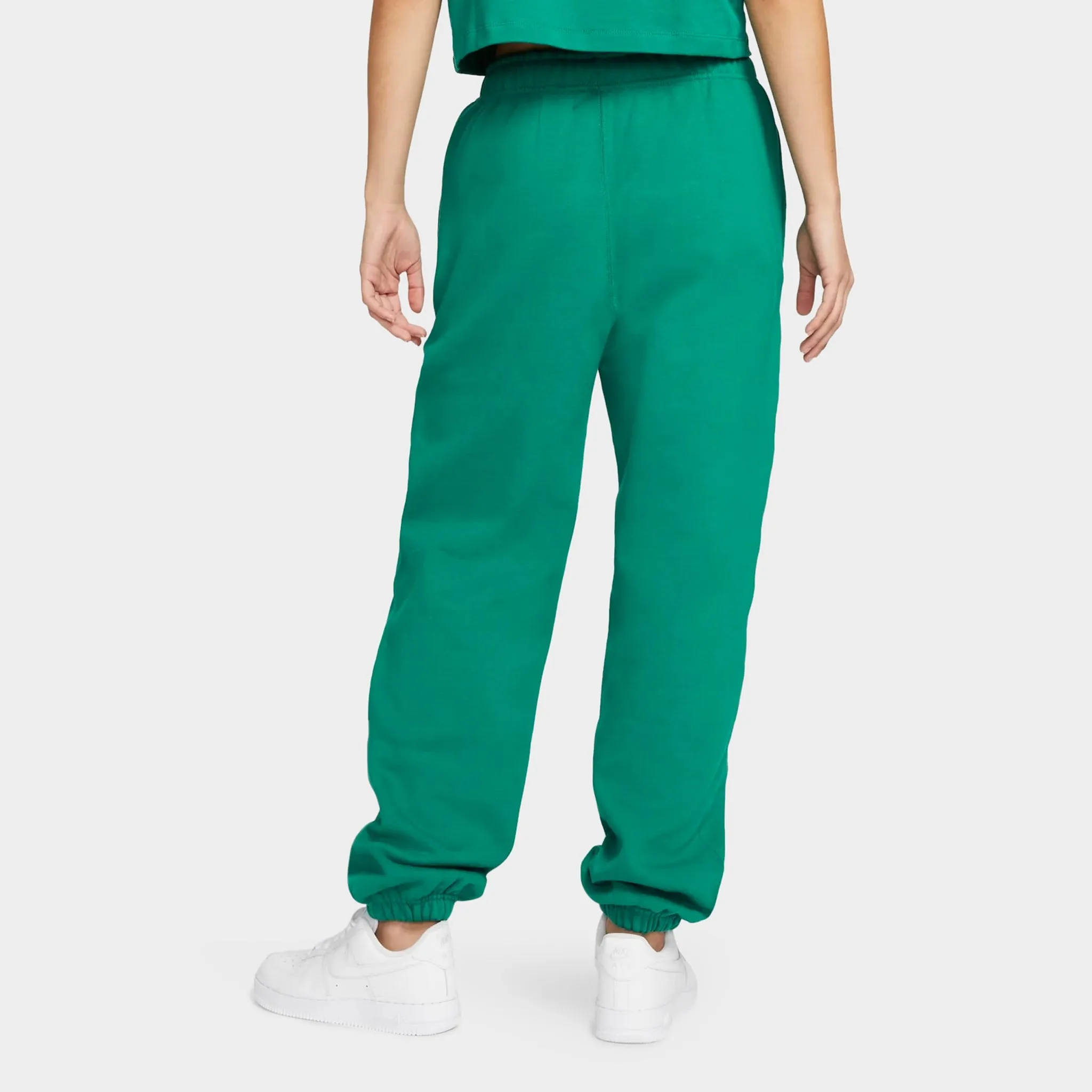 Nike Women's Solo Swoosh Fleece Pants Mystic Green / White sold by JD Sports product image thumbnail 2