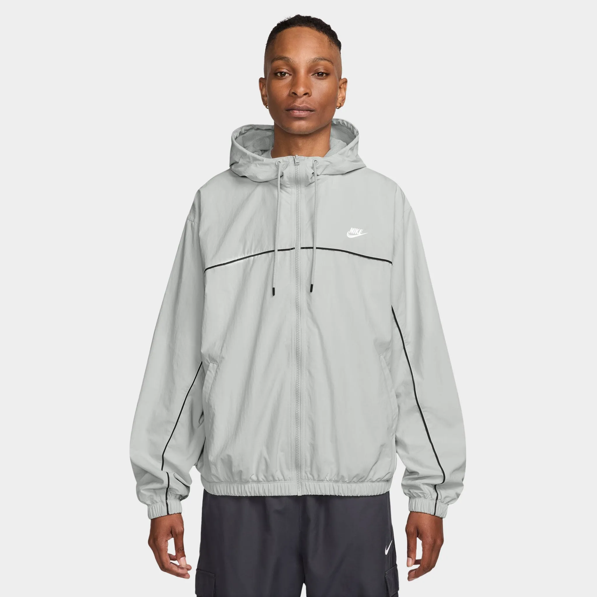Nike Club Athlete Hooded Jacket Photon Dust / White - White sold by JD Sports