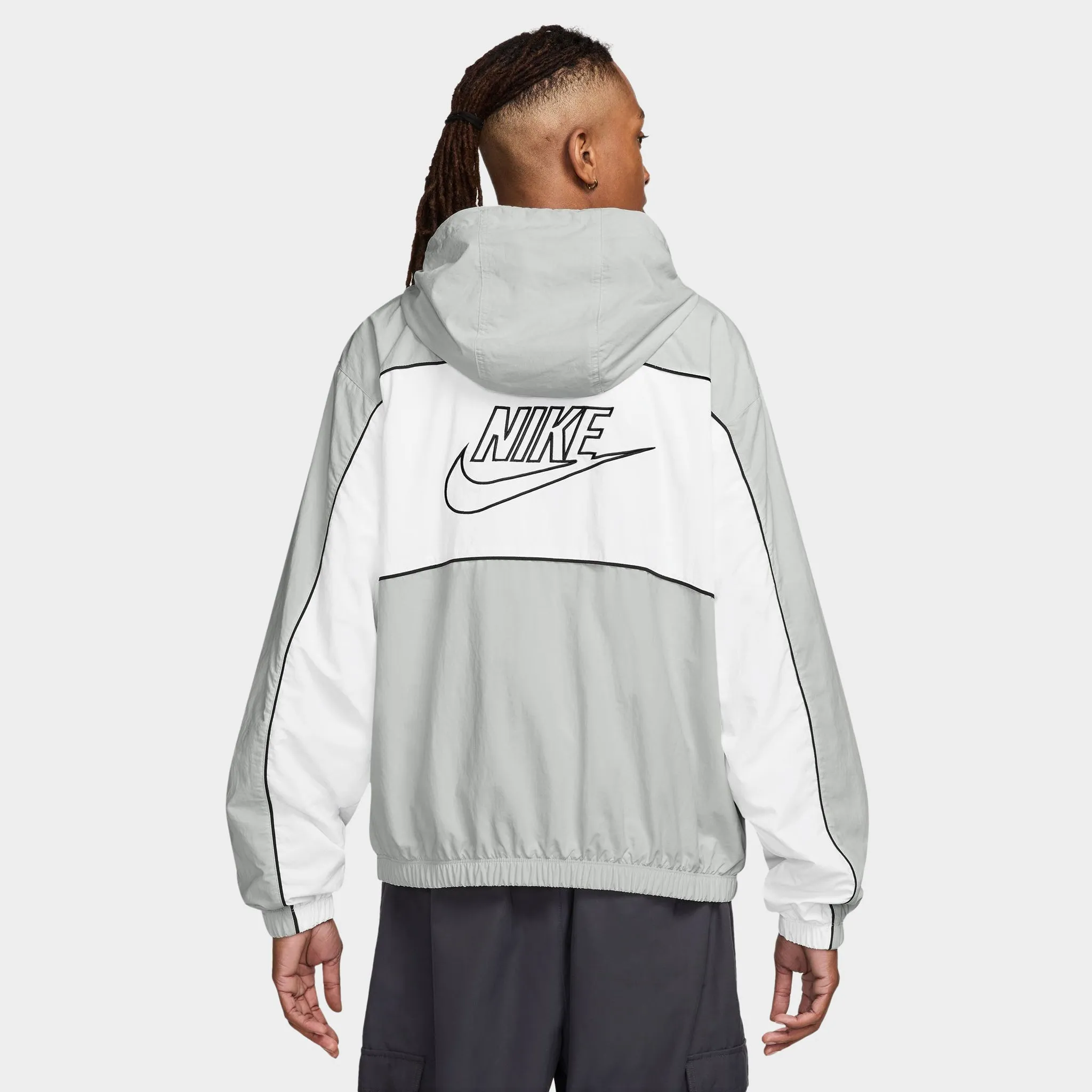 Nike Club Athlete Hooded Jacket Photon Dust / White - White sold by JD Sports product image thumbnail 2