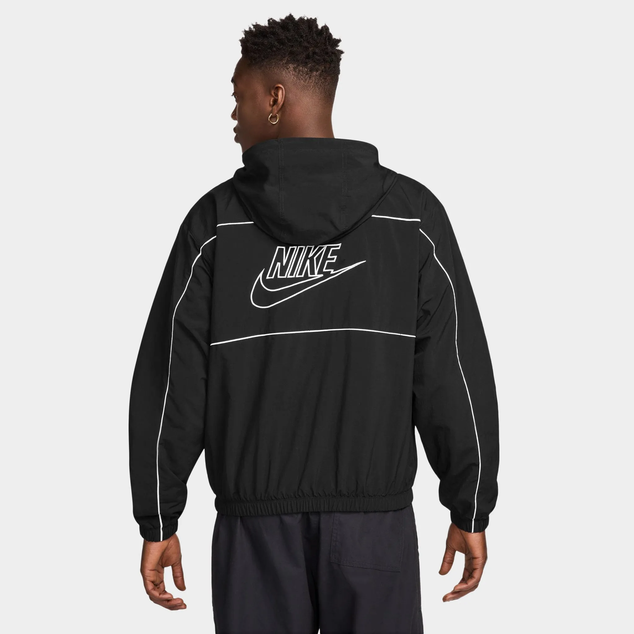 Nike Club Athlete Hooded Jacket Black / White - White sold by JD Sports product image thumbnail 2