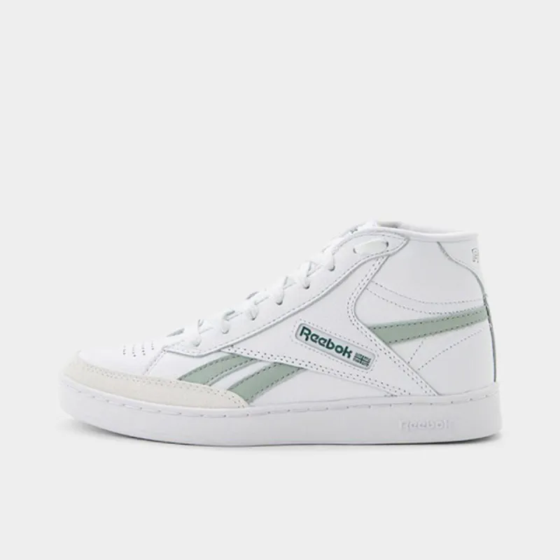 Reebok Women's Club C Form Hi White / Sea Spray - Green made by Reebok