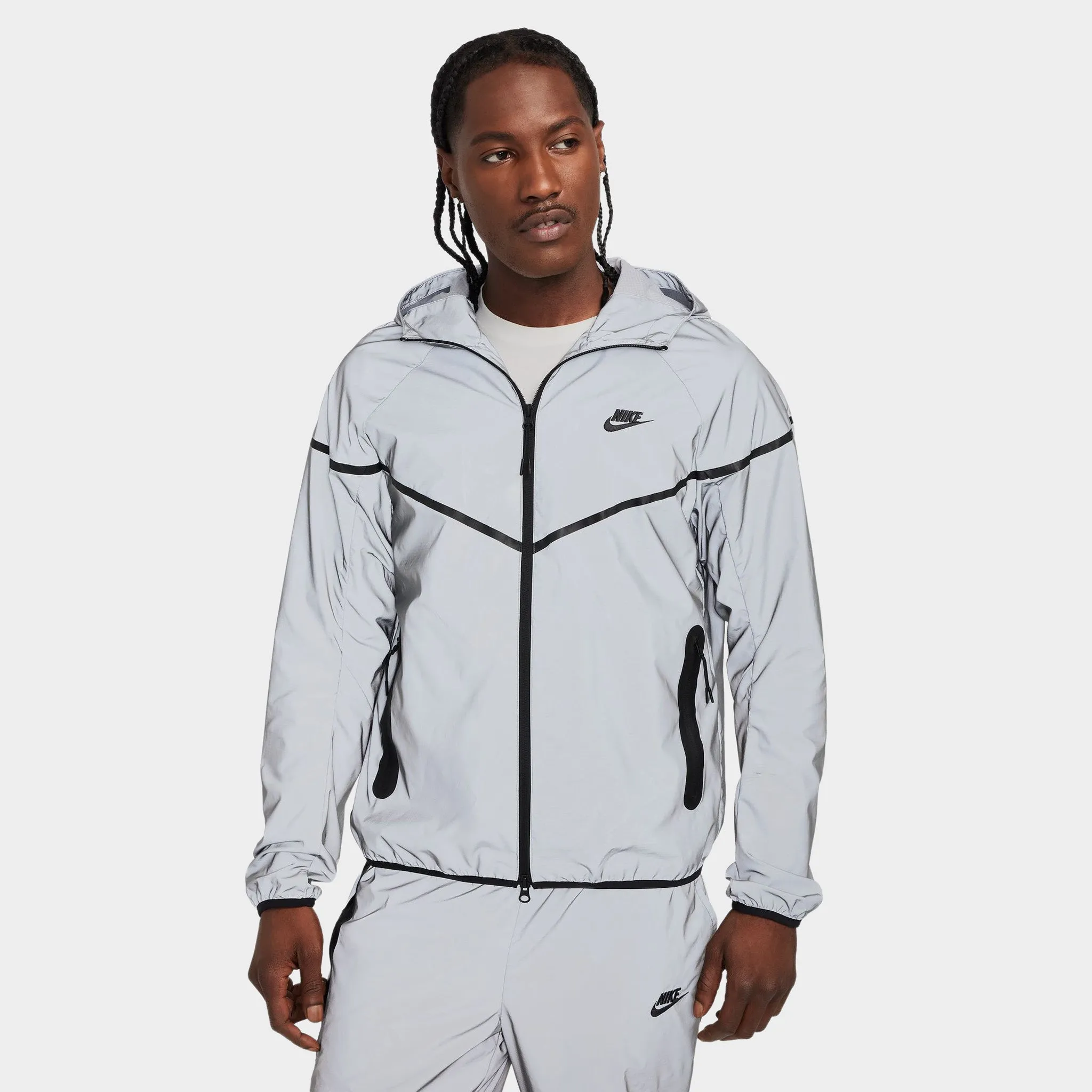 Nike Sportswear Tech Woven Jacket Reflect Silver/ Black sold by JD Sports