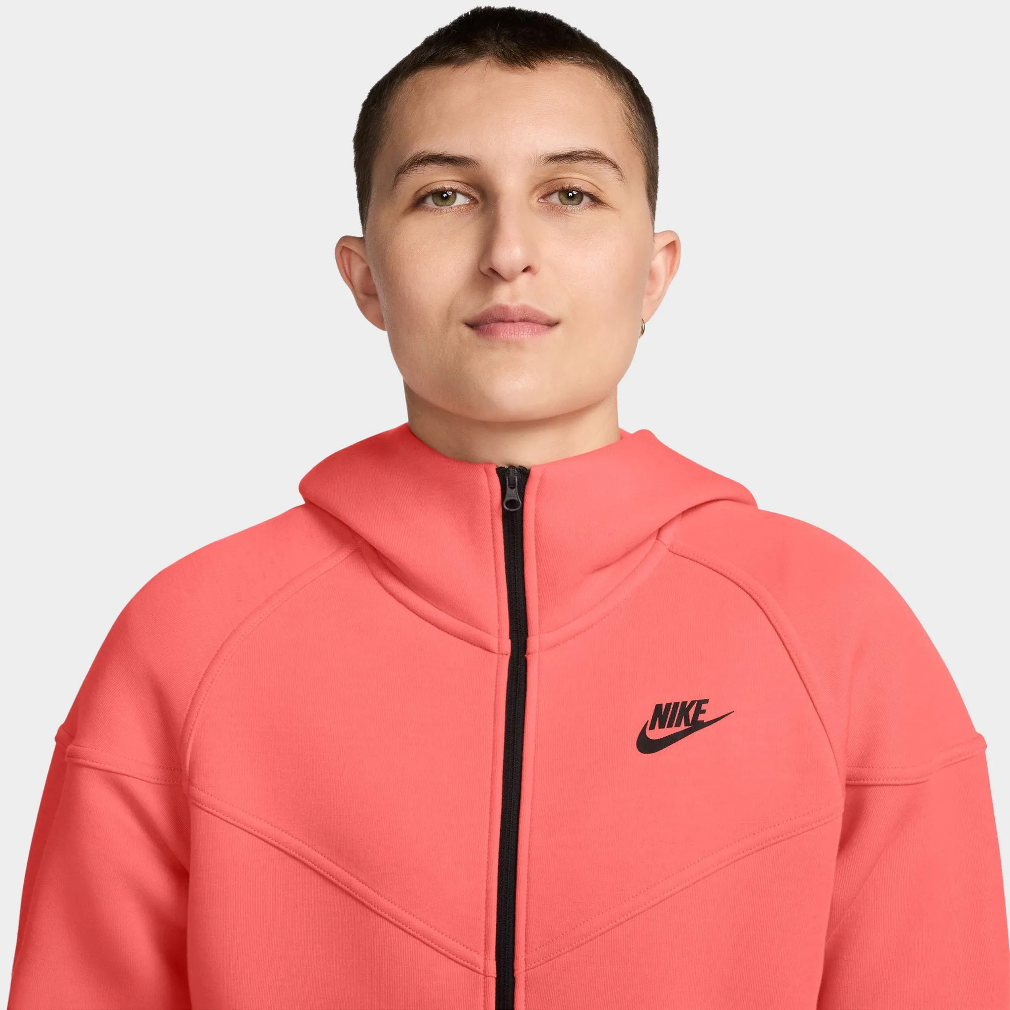 Nike Sportswear Women's Tech Fleece Windrunner Full Zip Hoodie Magic Ember / Black sold by JD Sports product image thumbnail 3