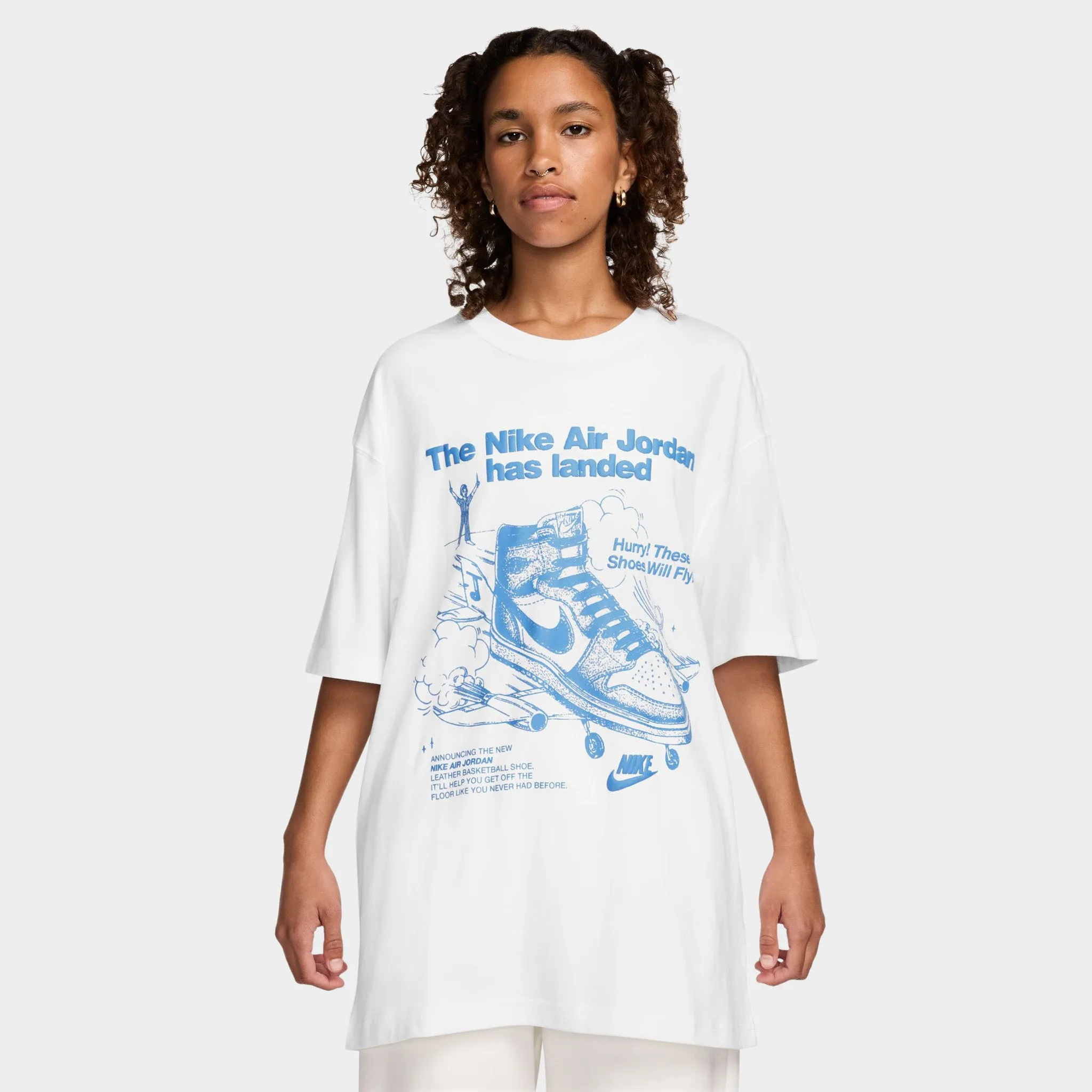 Jordan Women's Oversized Sneaker Graphic T-Shirt / White sold by JD Sports