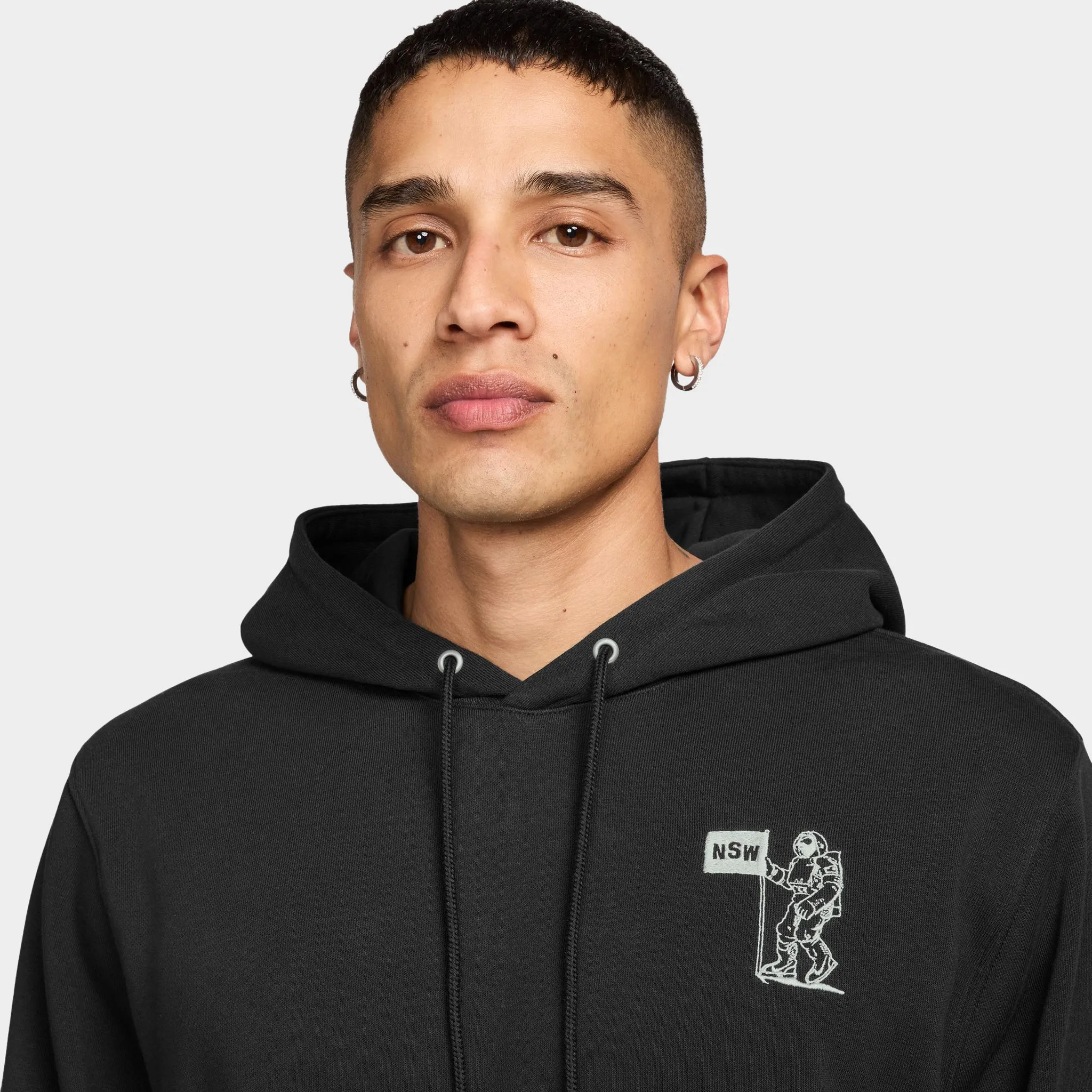 Nike Club Moon Hoodie GFX Black / Photon Dust sold by JD Sports product image thumbnail 3