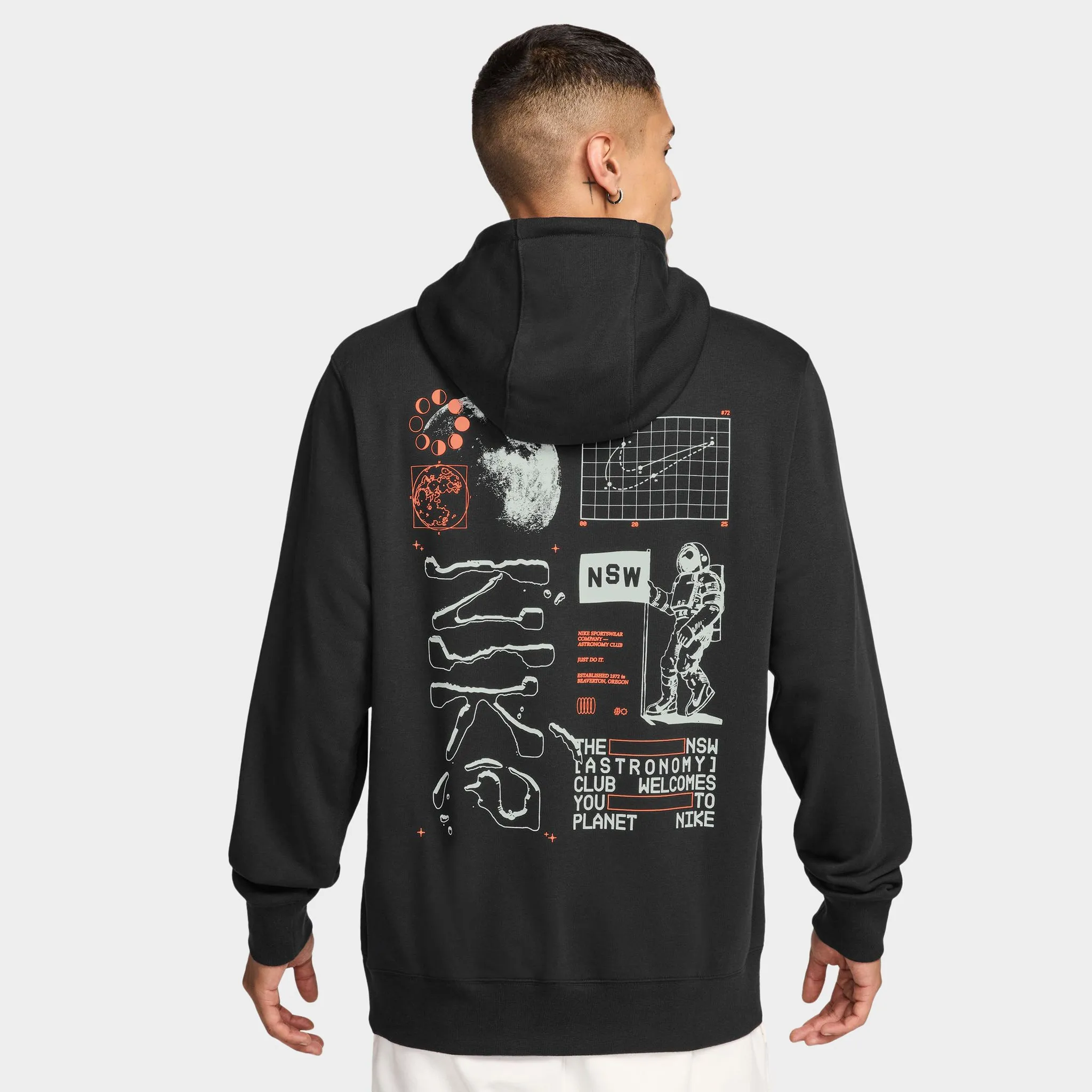 Nike Club Moon Hoodie GFX Black / Photon Dust sold by JD Sports product image thumbnail 2
