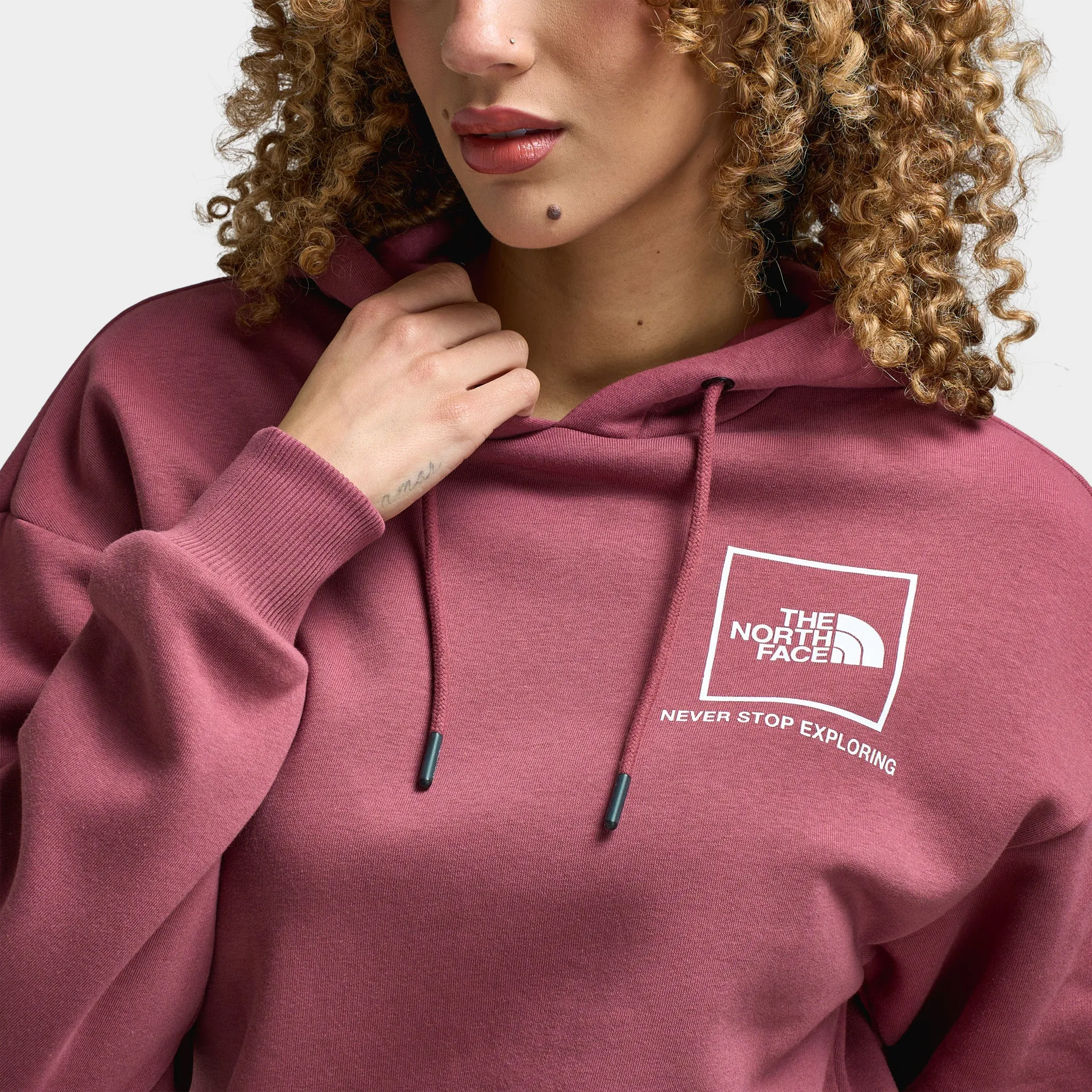 The North Face Women's Back New Fine Box Relaxed Pullover Hoodie / Wild Ginger sold by JD Sports product image thumbnail 4