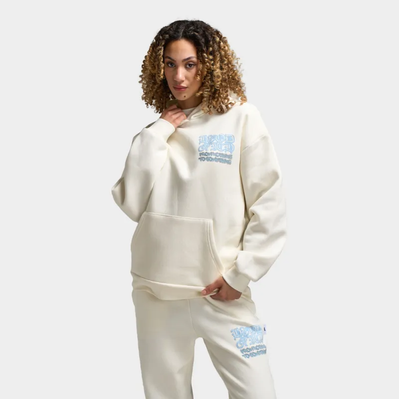 Hoodrich Women's Jewel Oversized Hoodie Blanc De Blanc / Clear Sky sold by JD Sports