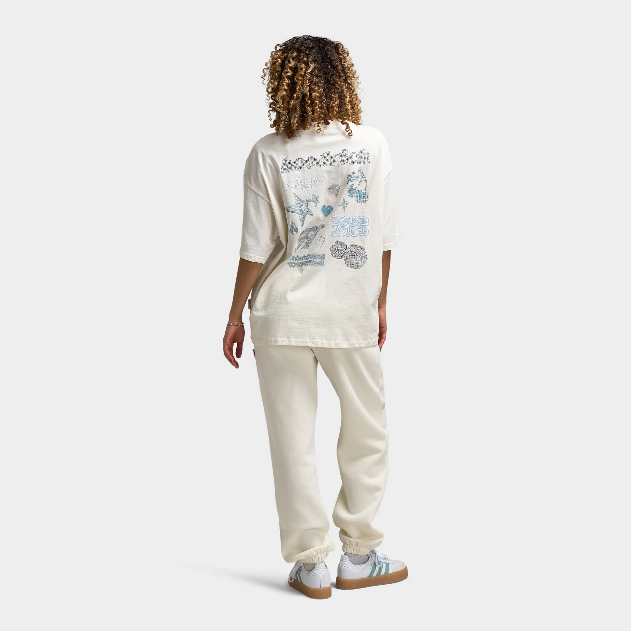 Hoodrich Women's Jewel Oversized Tee Blanc De Blanc / Clear Sky sold by JD Sports product image thumbnail 5