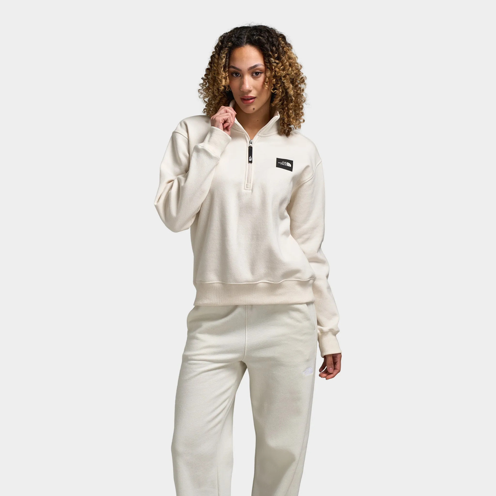 The North Face Women's Box Half Dome Quarter Zip / White sold by JD Sports