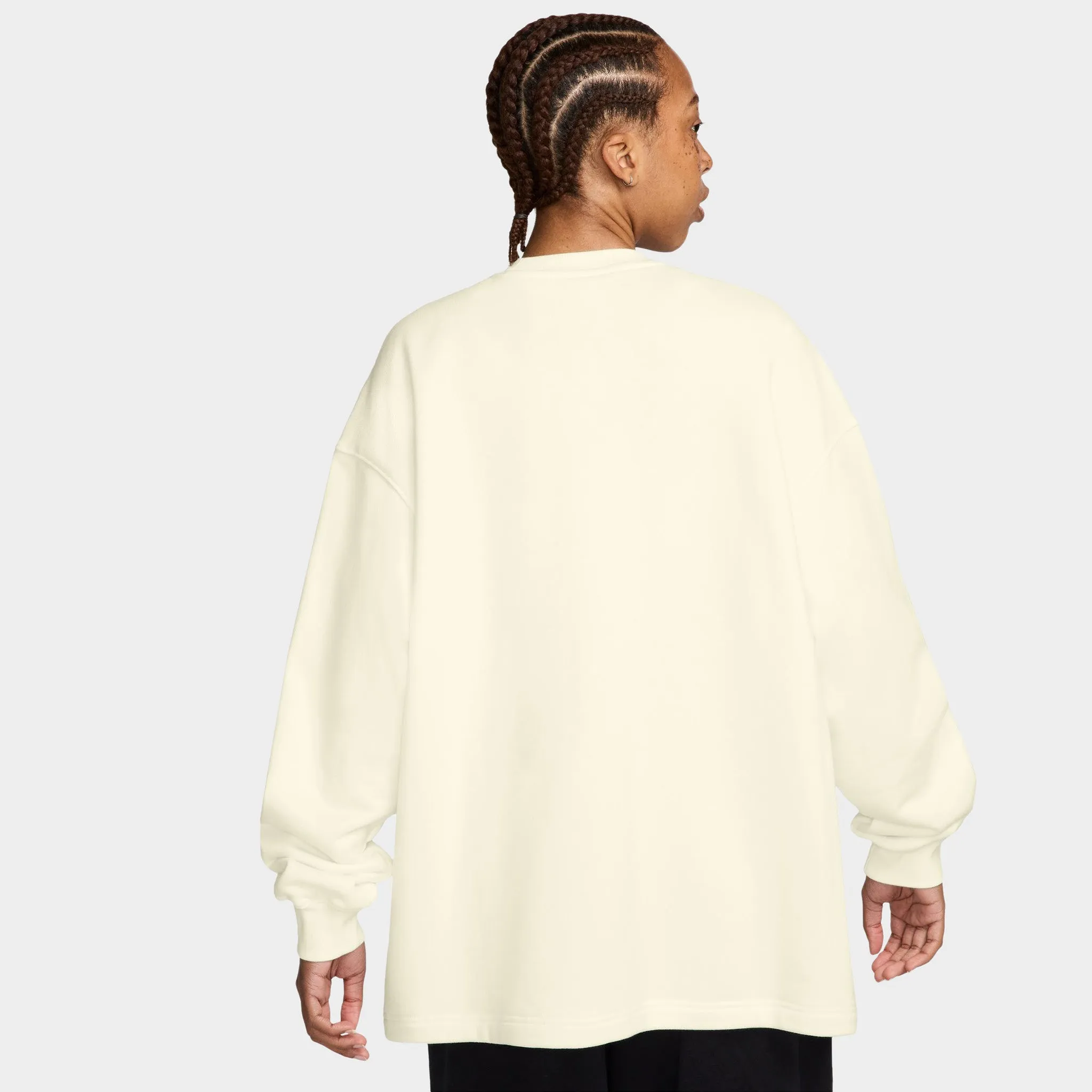 Nike Sportswear Women's Fleece Crewneck Sweatshirt Sail / Black sold by JD Sports product image thumbnail 2