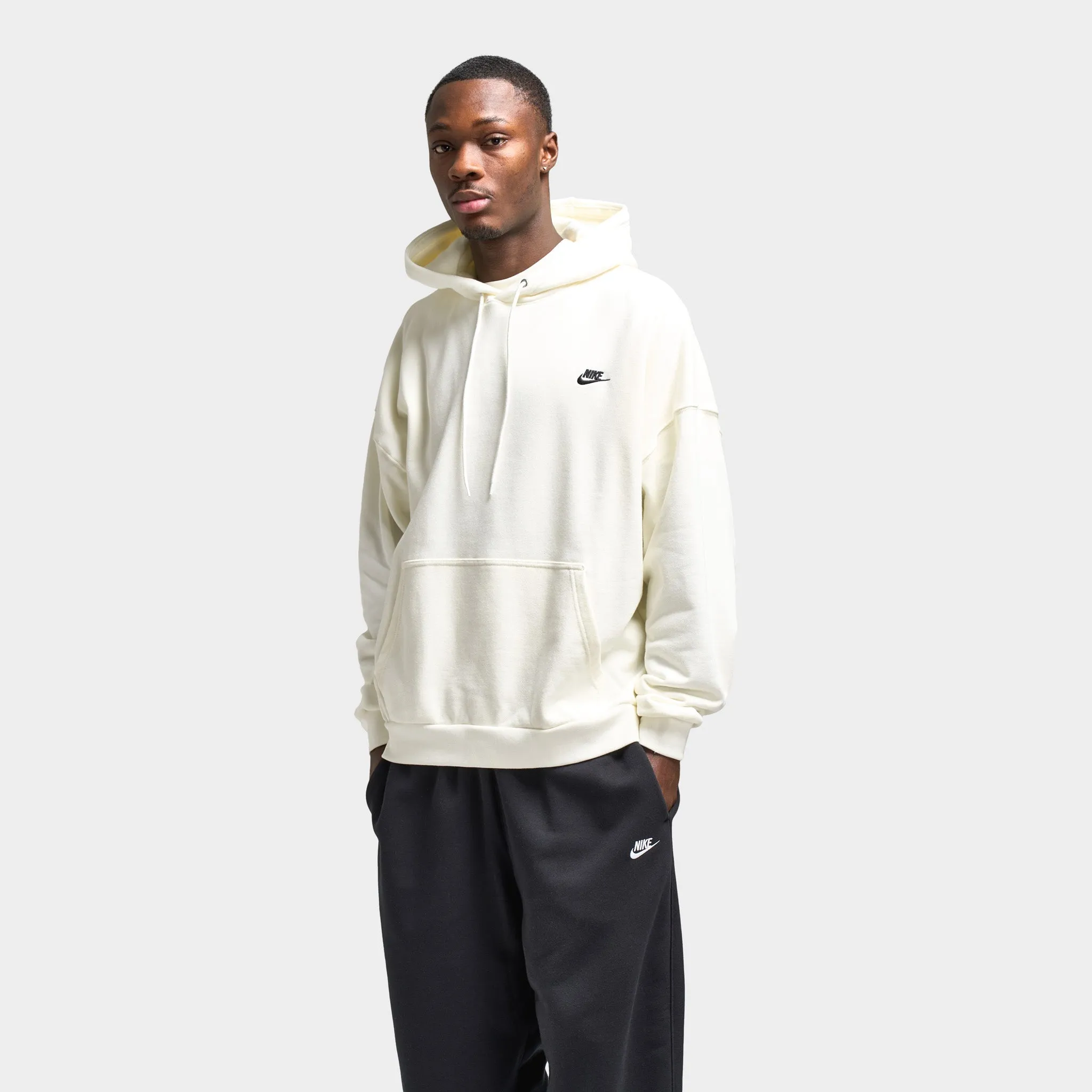 Nike Club Oversized Hoodie Sail / Sail - Black sold by JD Sports