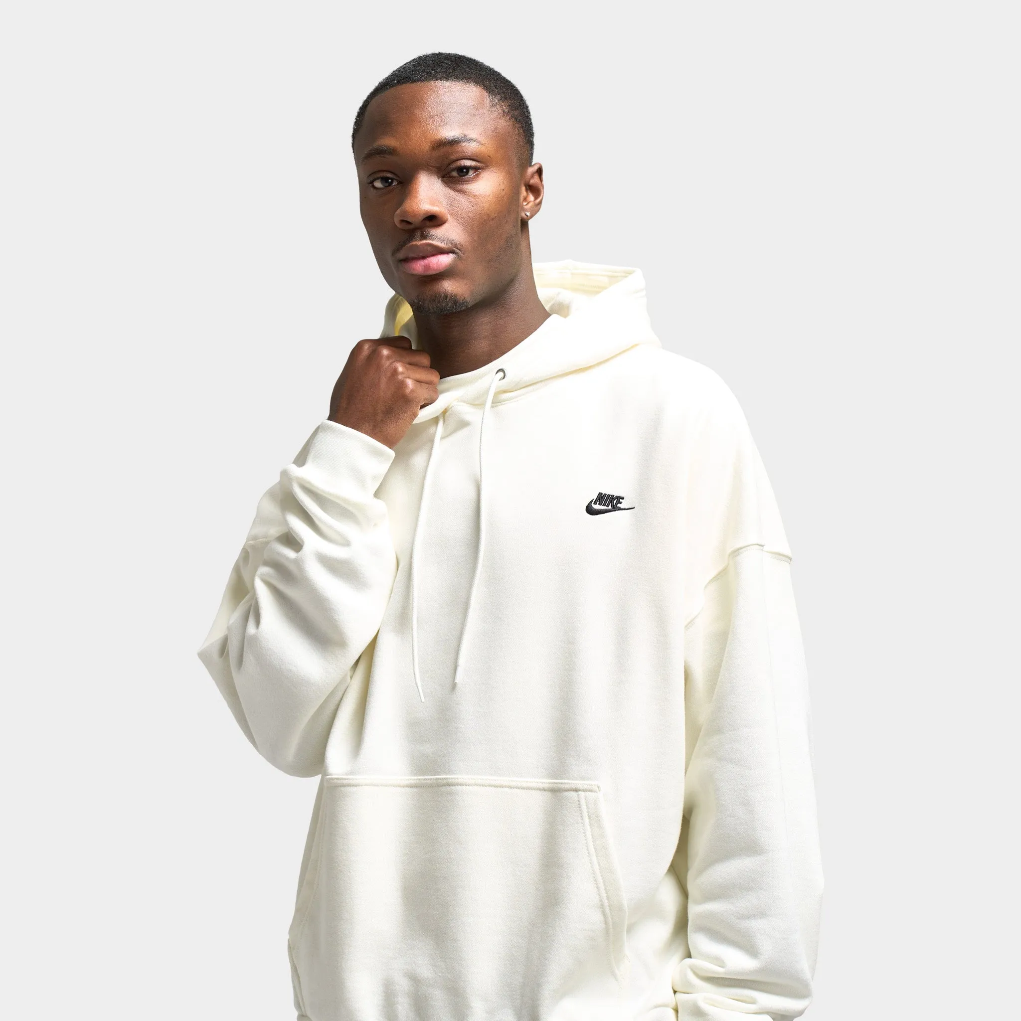 Nike Club Oversized Hoodie Sail / Sail - Black sold by JD Sports product image thumbnail 3
