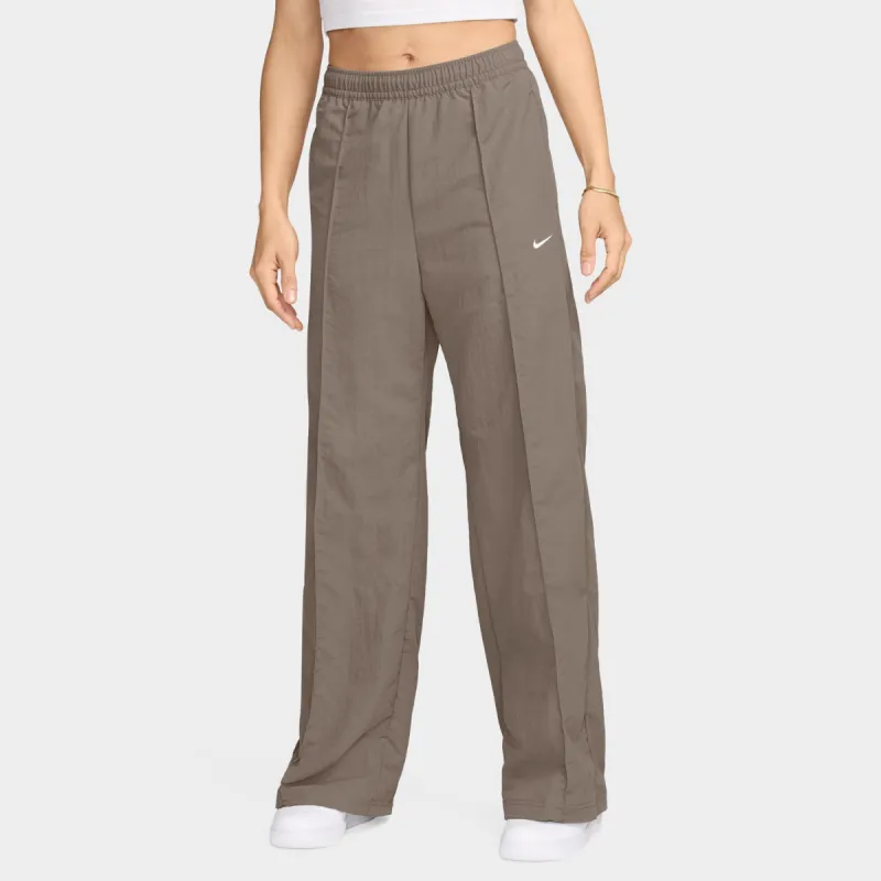 Nike Sportswear Women's Mid-Rise Open-Hem Pants Mink Brown / White made by Nike