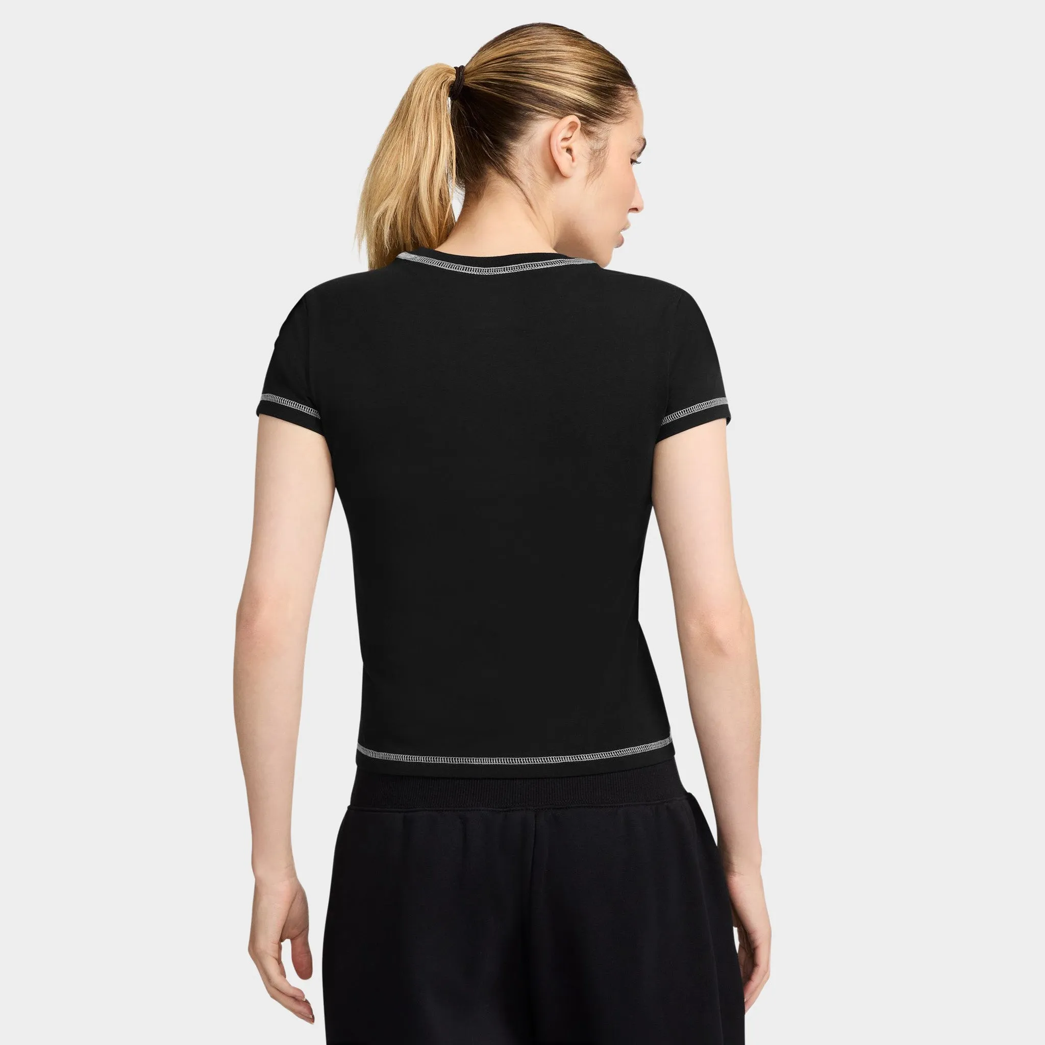 Nike Sportswear Women's Chill Knit Slim Tee / Black sold by JD Sports product image thumbnail 2