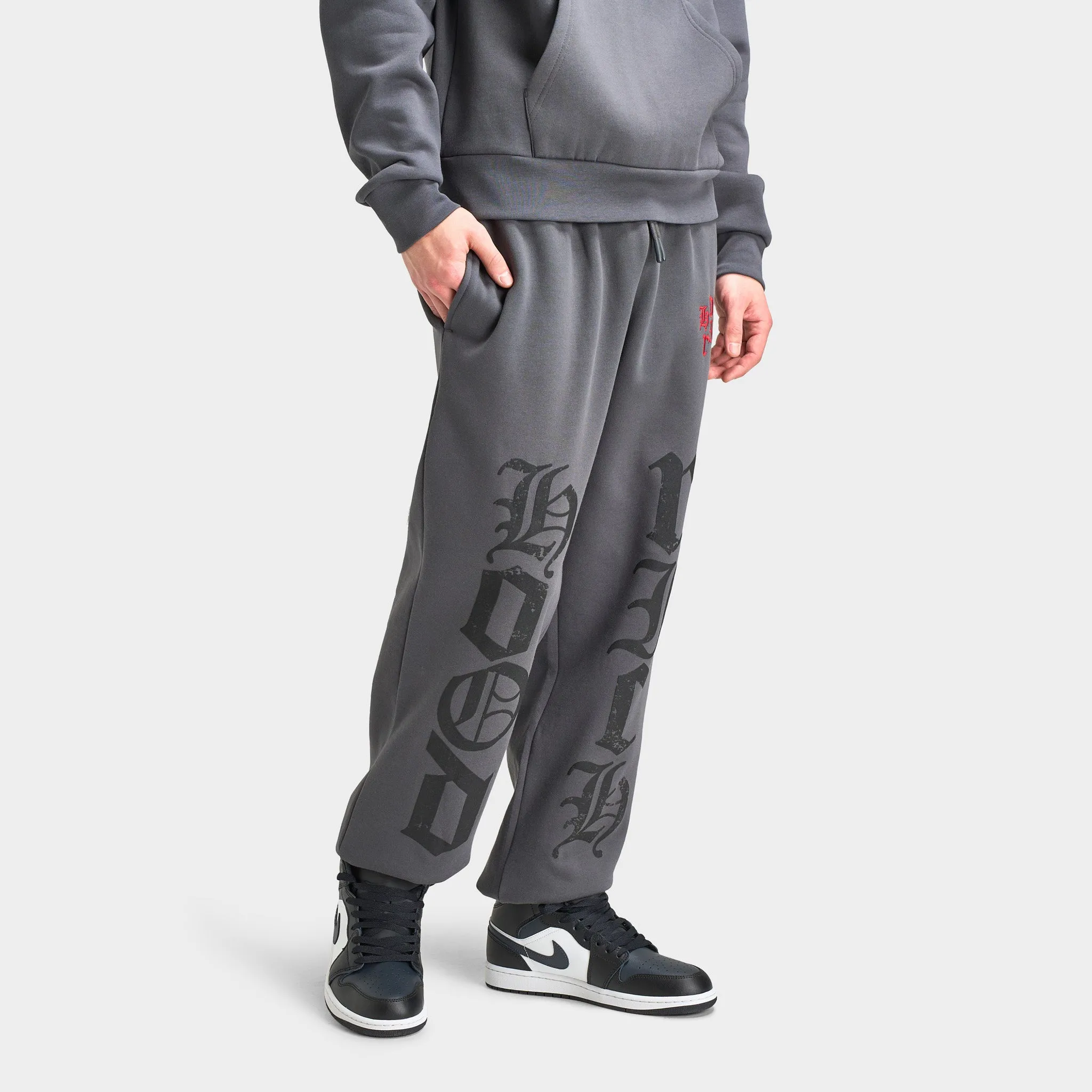 Hoodrich Crown Oversized Joggers Asphalt / Lychee sold by JD Sports product image thumbnail 2