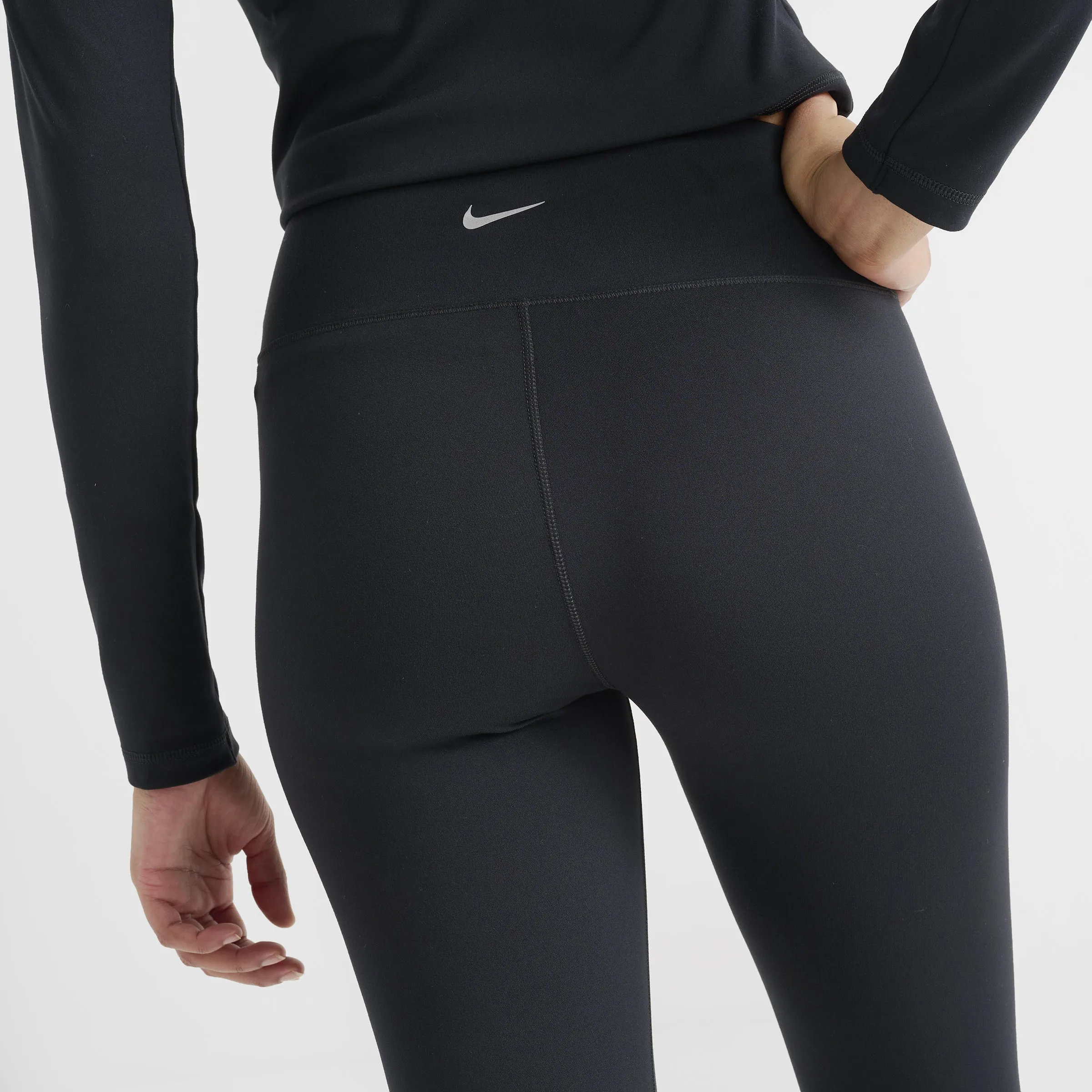 Nike One Women's Dri-FIT High Rise Crop Leggings / Black sold by JD Sports product image thumbnail 5