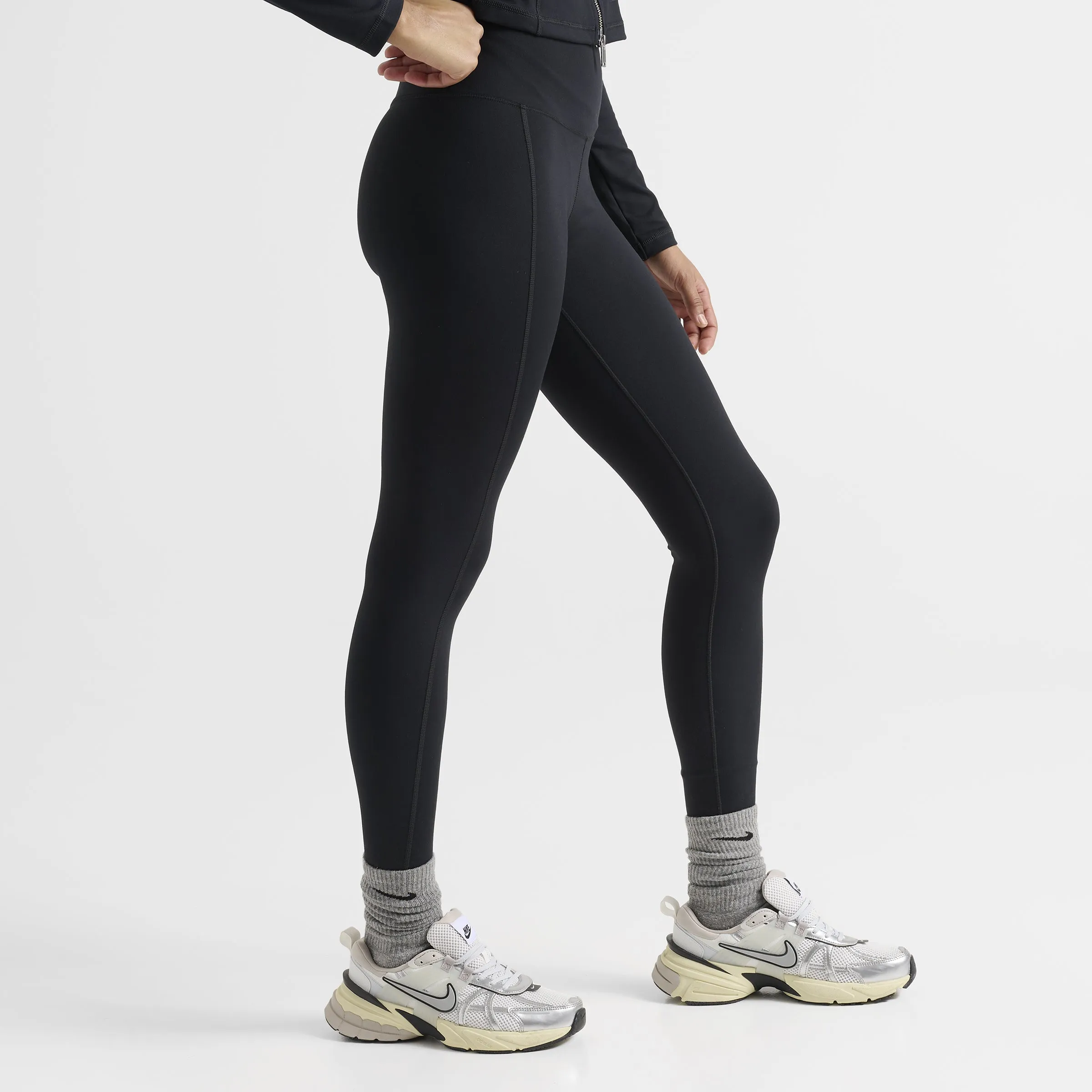 Nike One Women's Dri-FIT High Rise Crop Leggings / Black sold by JD Sports product image thumbnail 3