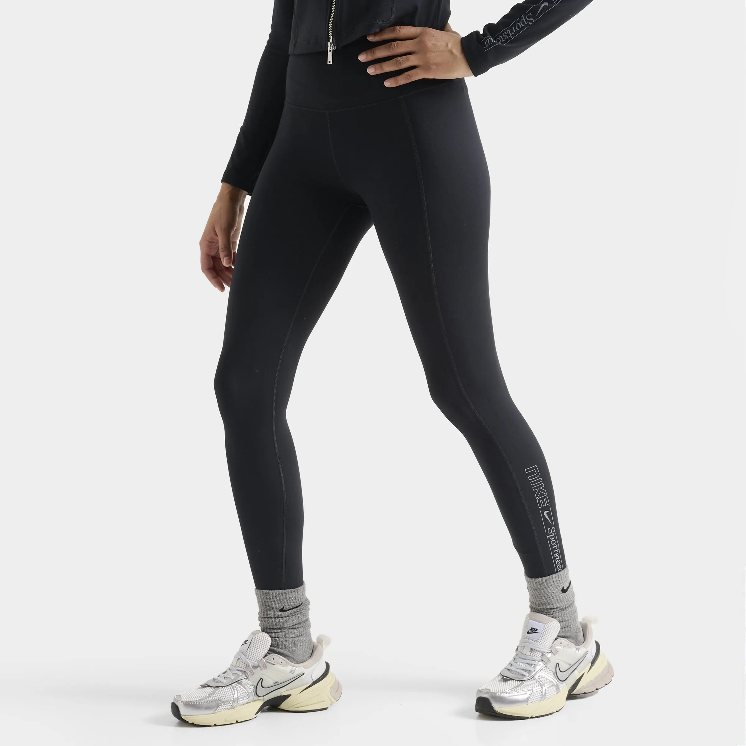 Nike One Women's Dri-FIT High Rise Crop Leggings / Black sold by JD Sports