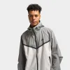 Nike Tech Woven Full Zip Windrunner Jacket Light Iron Ore / Flat Pewter - Black sold by JD Sports