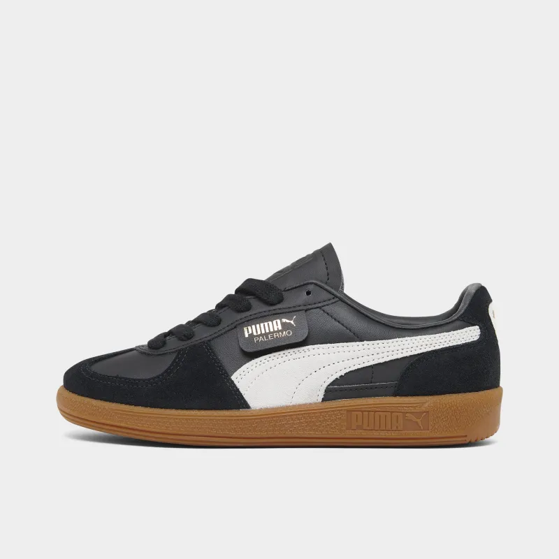 PUMA Women's Palermo Leather Black / Feather Gray - Gum sold by JD Sports