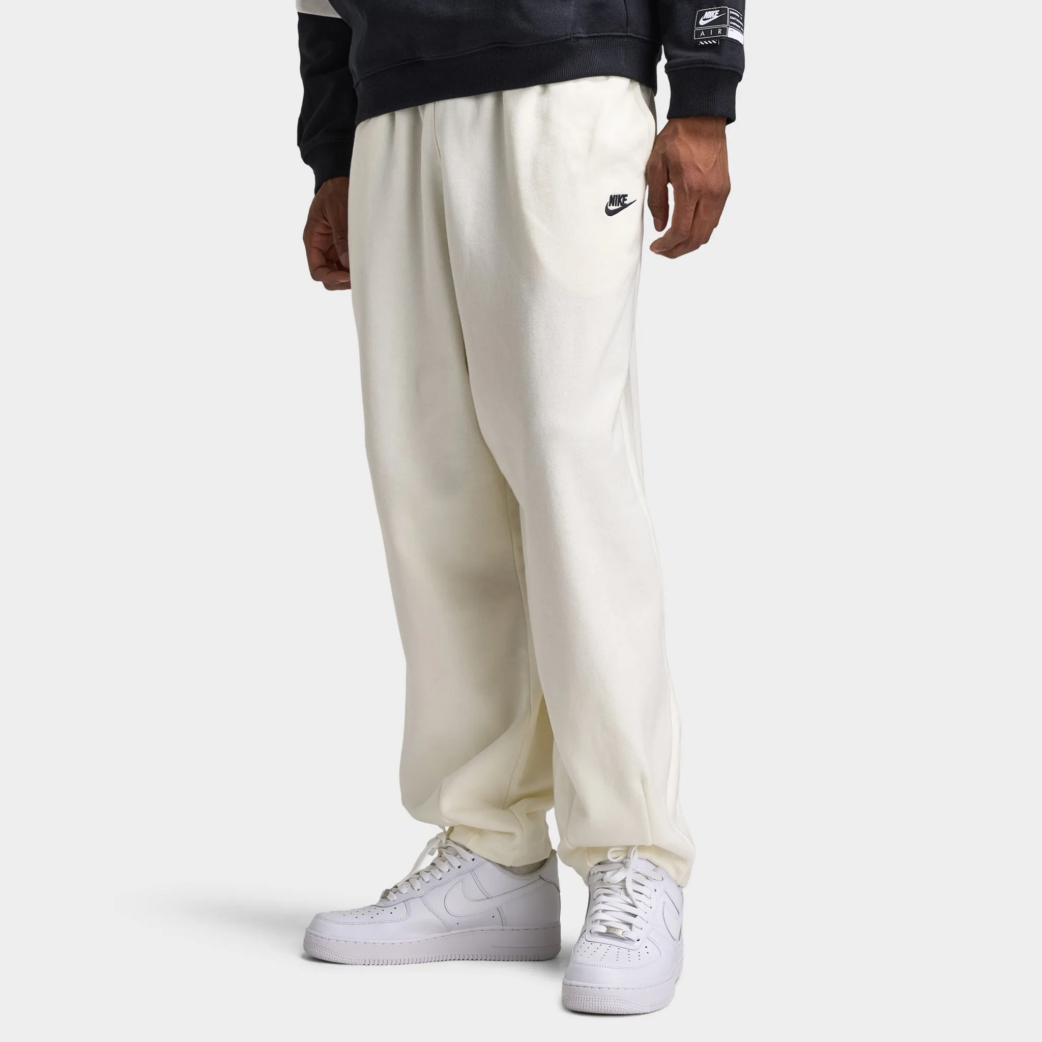 Nike Club Fleece French Terry Oversized Pants Sail / Sail - Black sold by JD Sports
