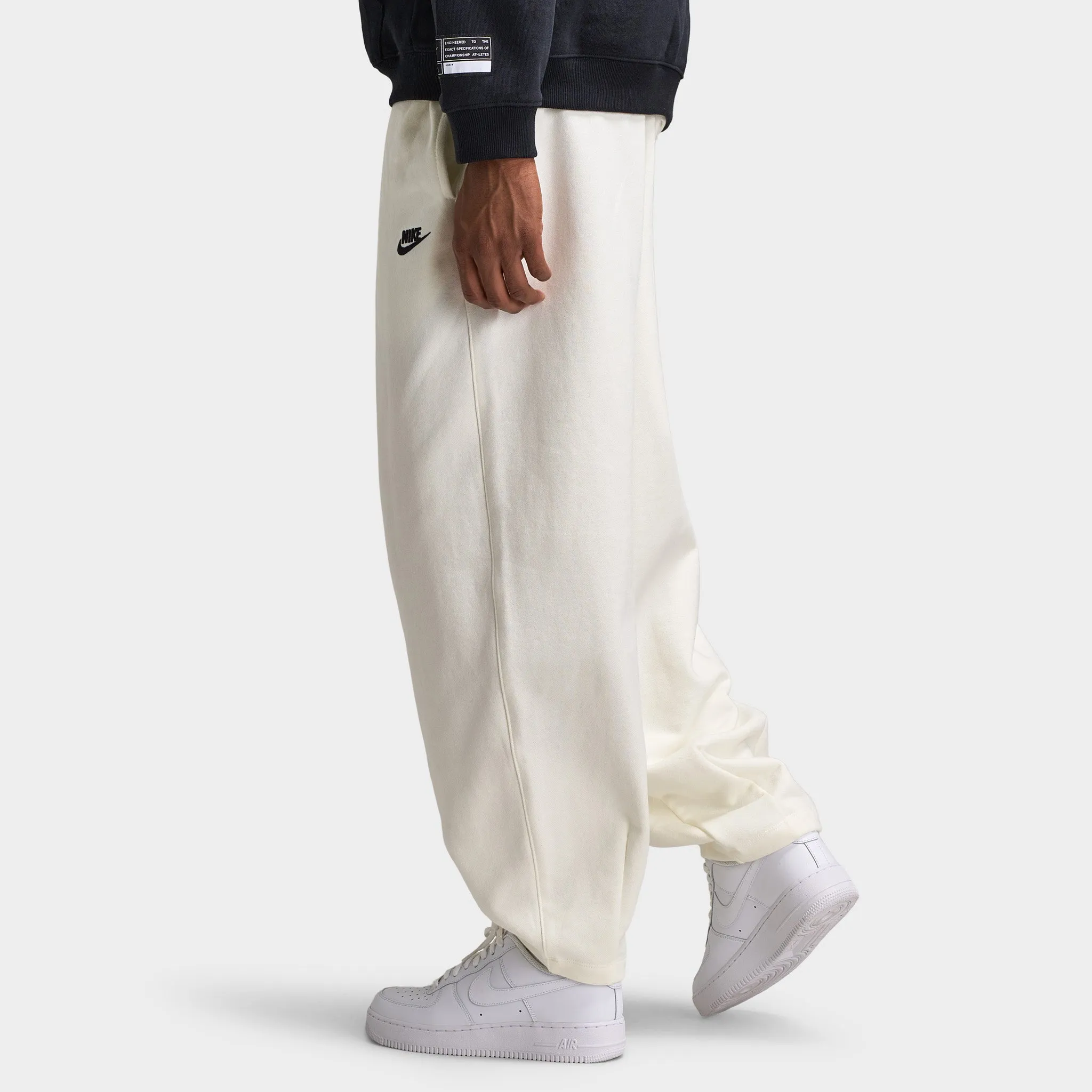 Nike Club Fleece French Terry Oversized Pants Sail / Sail - Black sold by JD Sports product image thumbnail 5