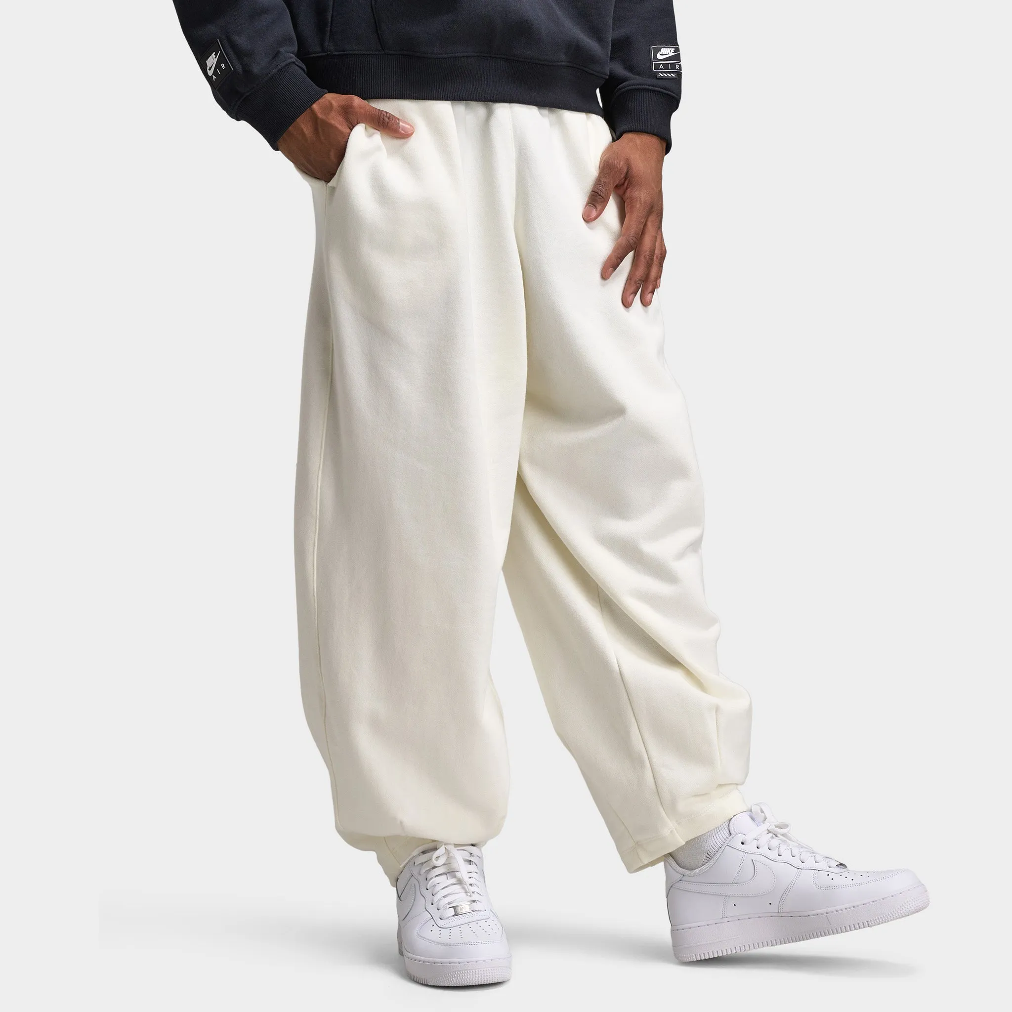 Nike Club Fleece French Terry Oversized Pants Sail / Sail - Black sold by JD Sports product image thumbnail 2