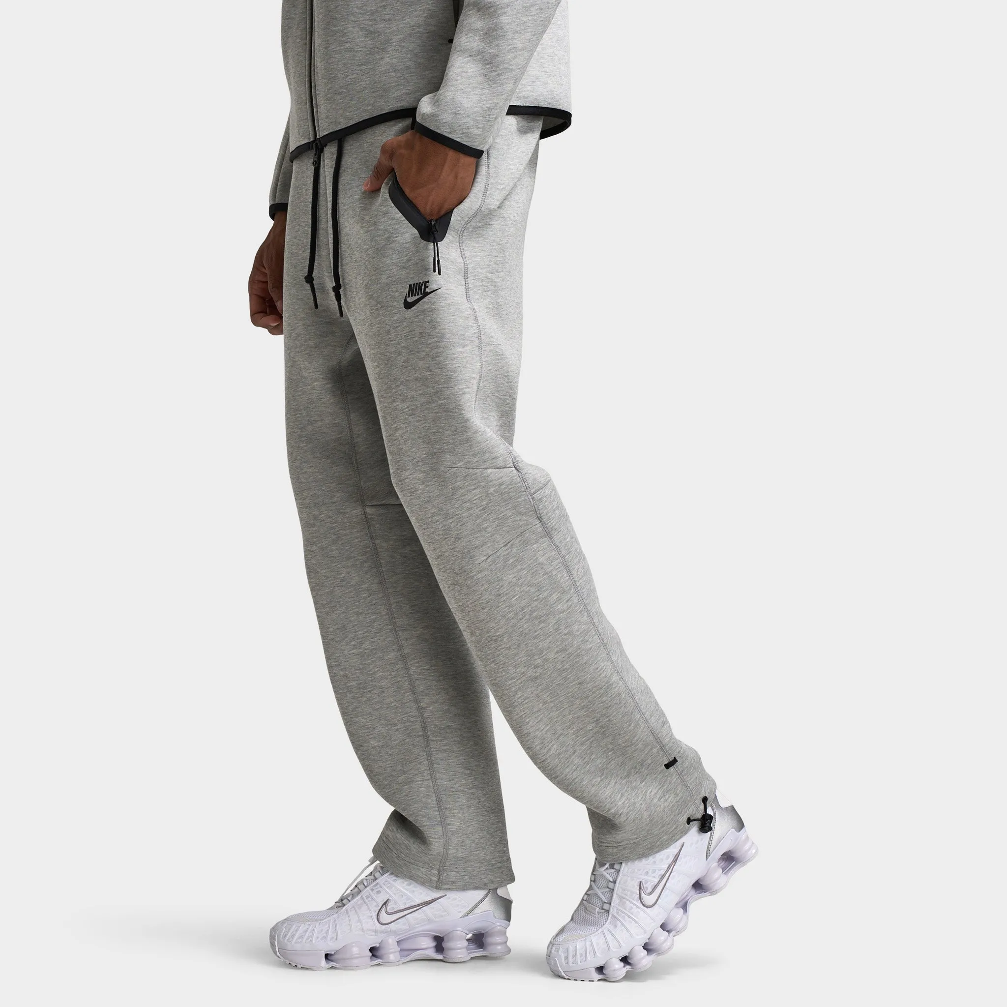 Nike Tech Fleece Open Hem Joggers Dark Heather Grey / Black sold by JD Sports product image thumbnail 3