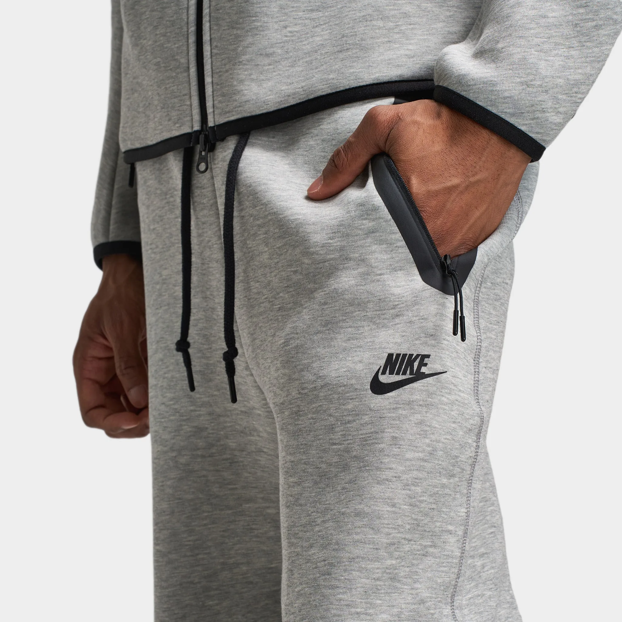 Nike Tech Fleece Open Hem Joggers Dark Heather Grey / Black sold by JD Sports product image thumbnail 5