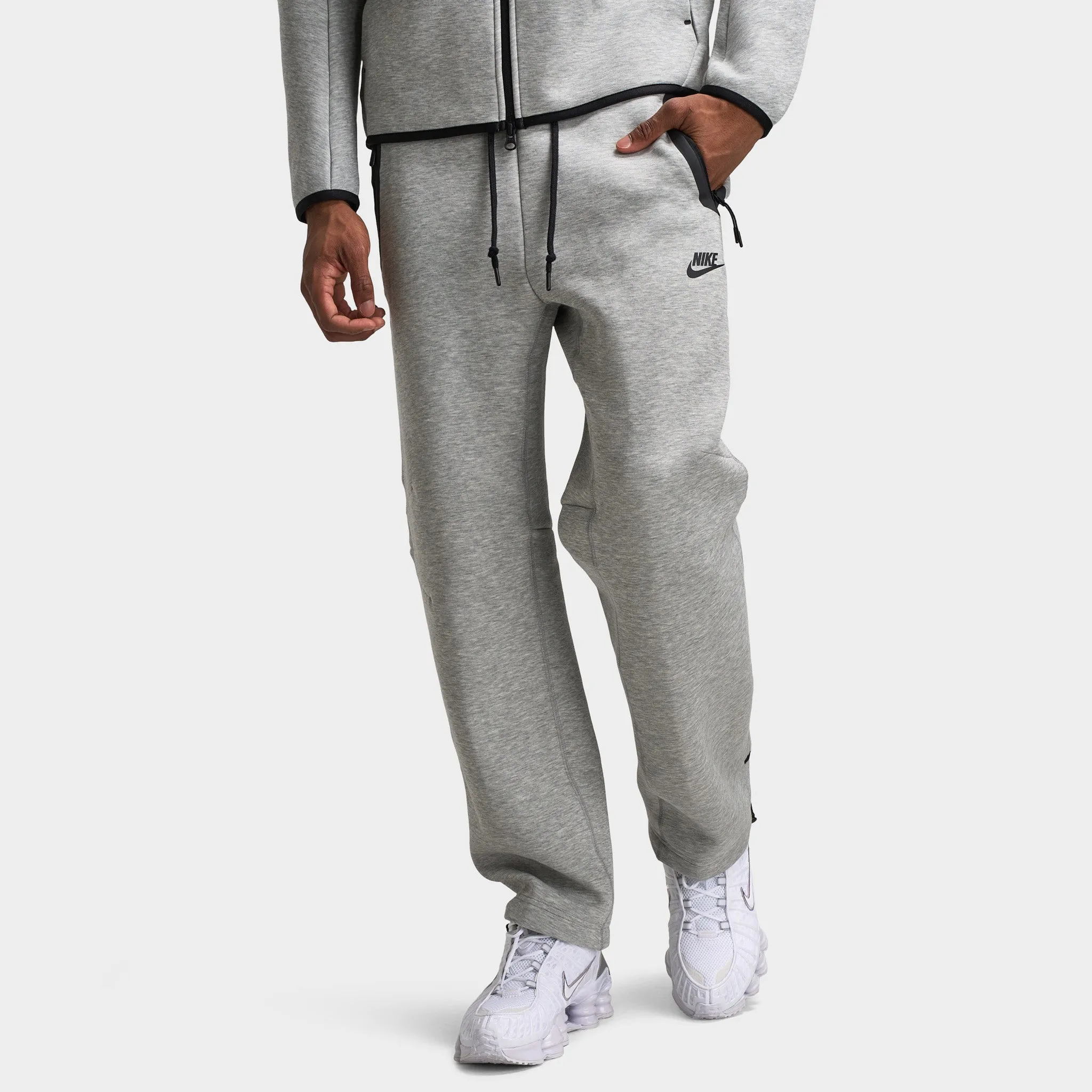 Nike Tech Fleece Open Hem Joggers Dark Heather Grey / Black sold by JD Sports