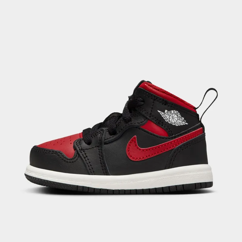 Jordan 1 Mid TD Black / Varsity Red - Summit White sold by JD Sports