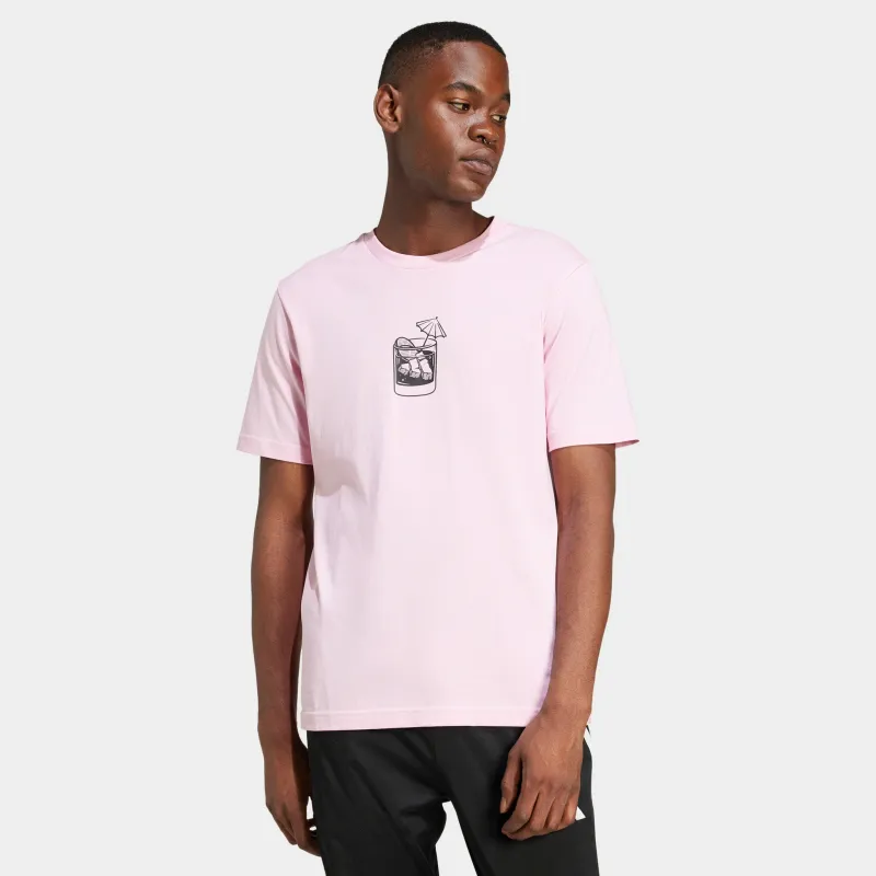 adidas Lounge Drinks Graphic T-Shirt / True Pink sold by JD Sports