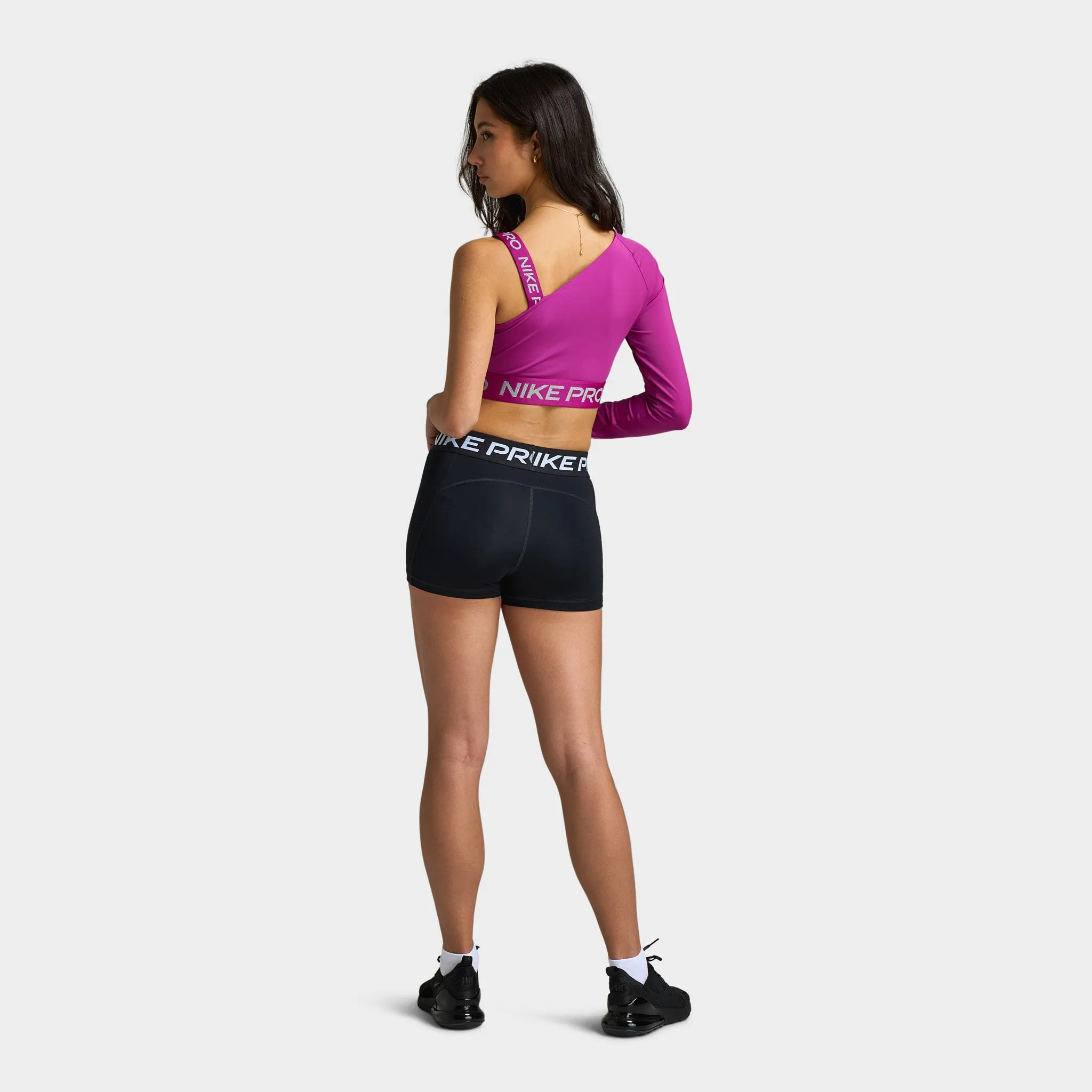 Nike Pro Shine Women's Dri-FIT Asymmetrical Cropped Top / Pink sold by JD Sports product image thumbnail 5