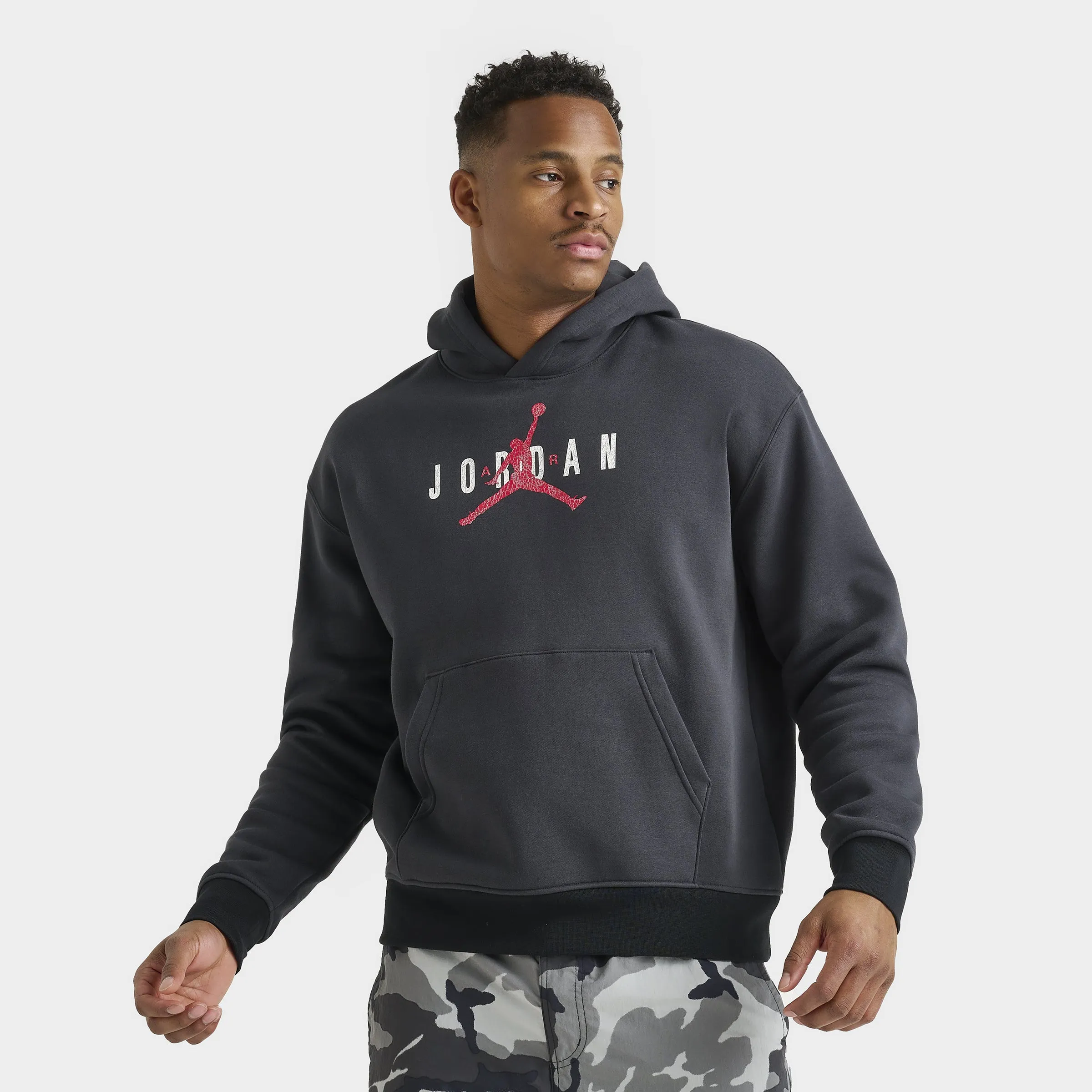 Jordan Brooklyn Gel Hoodie Off Noir / Gym Red sold by JD Sports