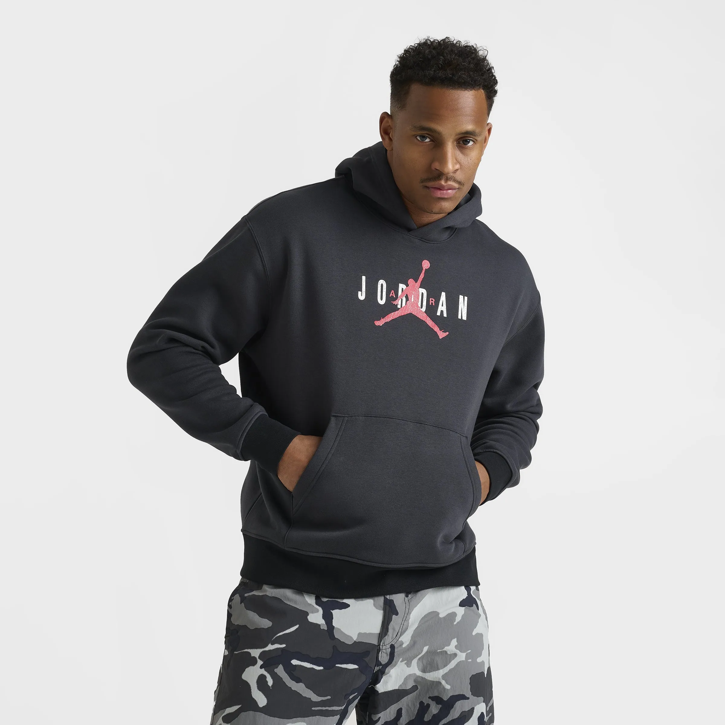 Jordan Brooklyn Gel Hoodie Off Noir / Gym Red sold by JD Sports product image thumbnail 3