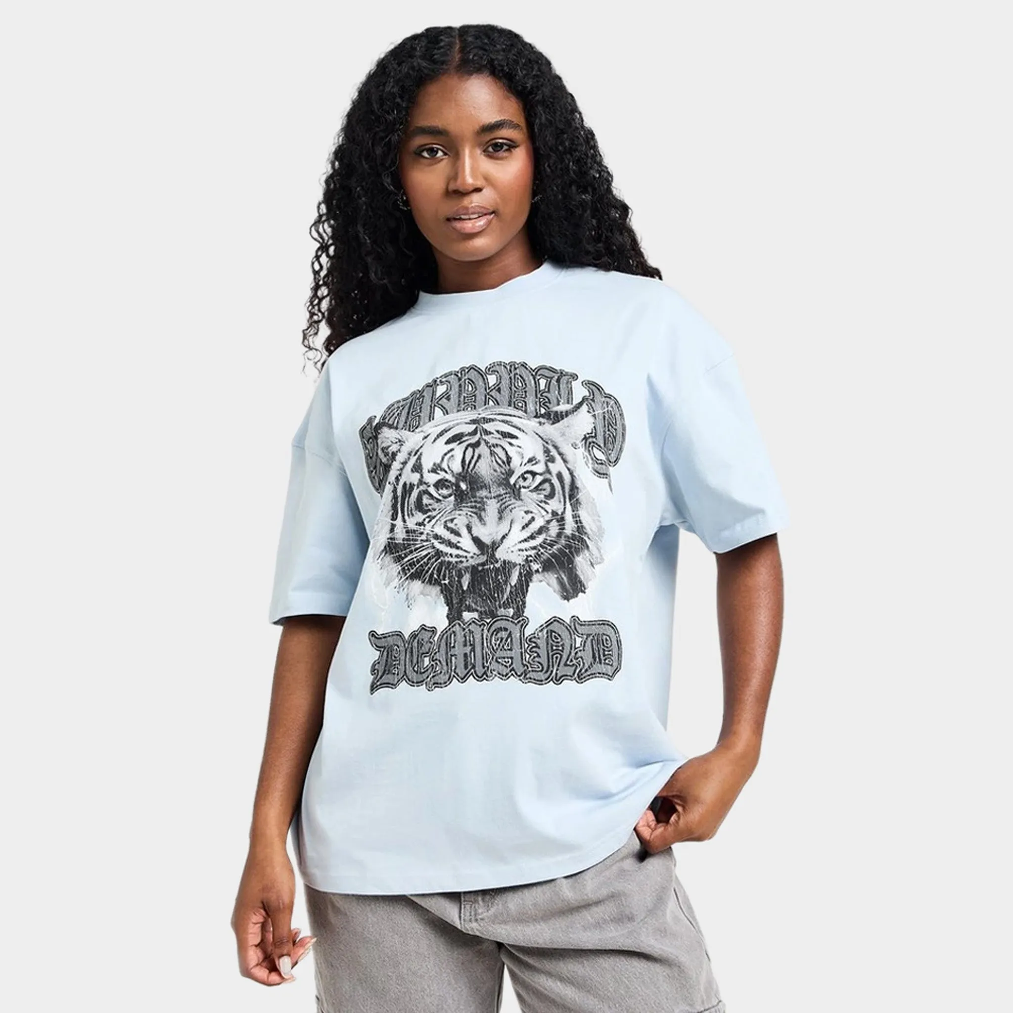 Supply & Demand Women's Tiger Graphic T-Shirt / Niagara Mist sold by JD Sports