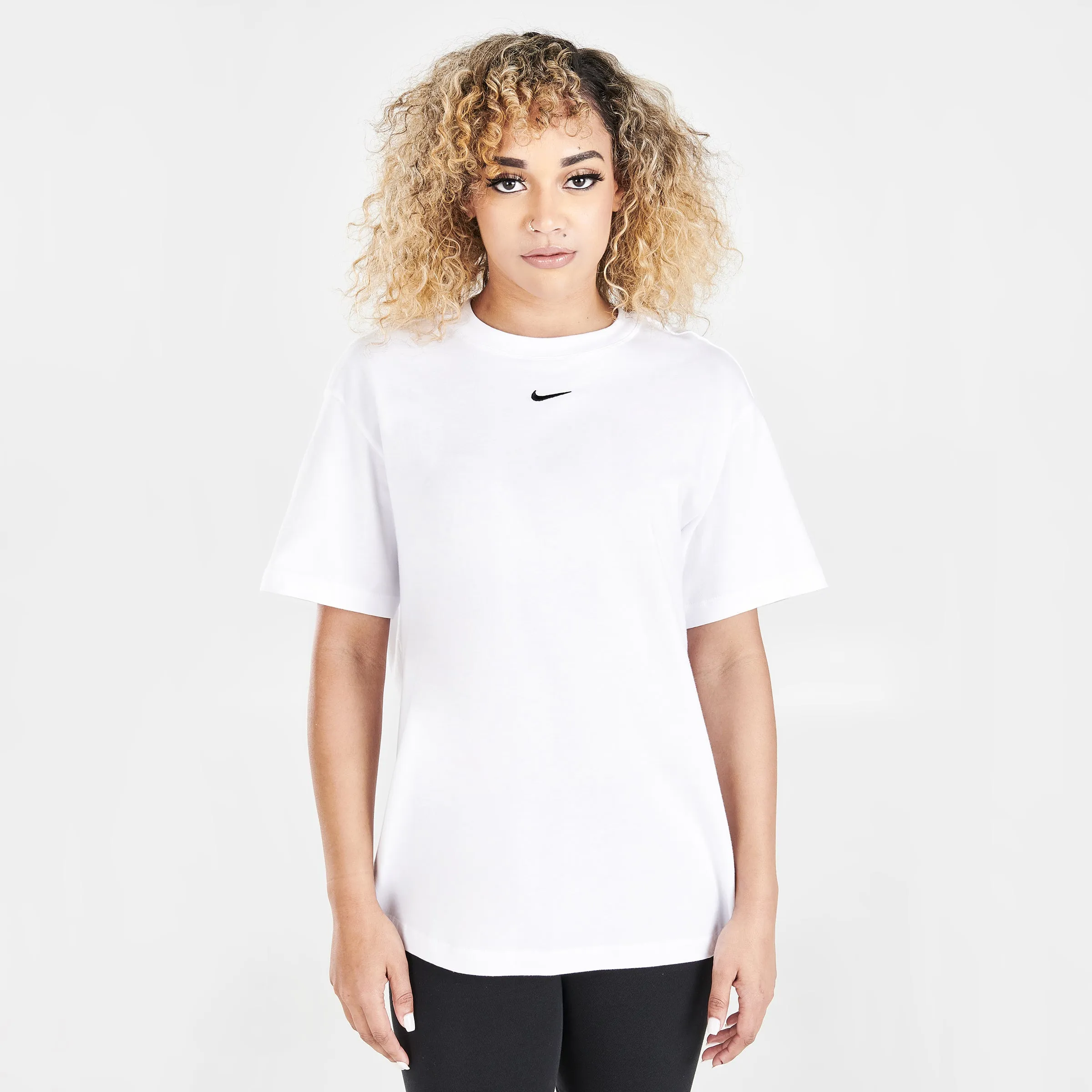 Nike Women's Sportswear Essential T-shirt White / Black sold by JD Sports