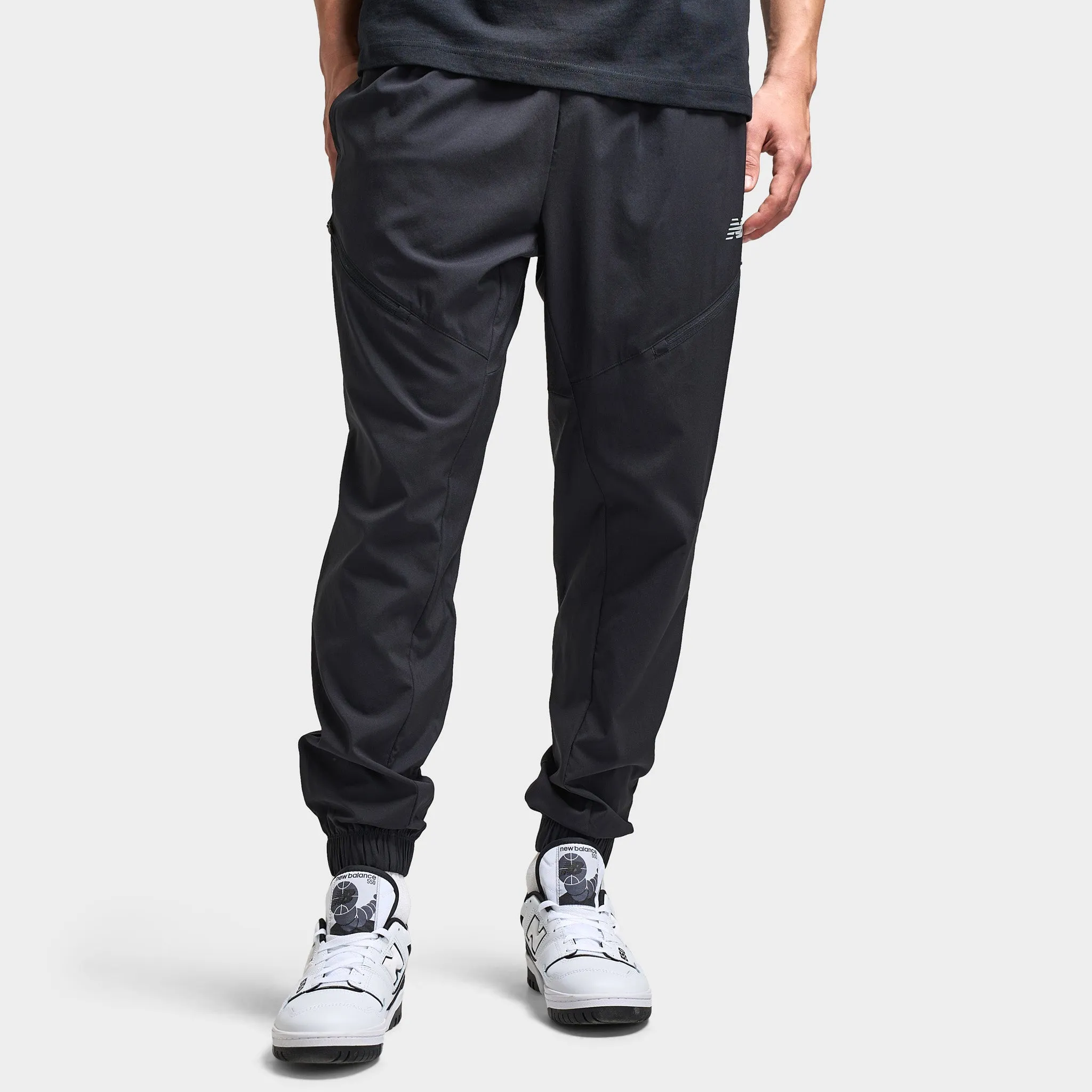 New Balance Woven Zip Pocket Pants Black / Slate Grey sold by JD Sports