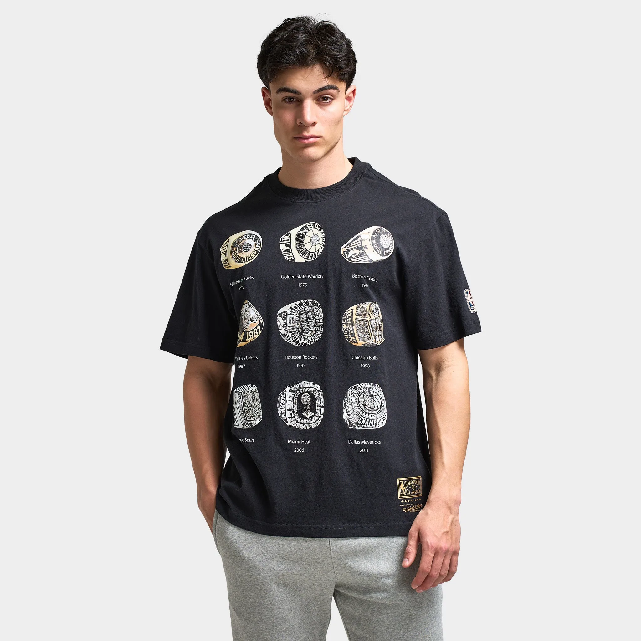 Mitchell & Ness Champ Rings Multi T-Shirt / Black sold by JD Sports