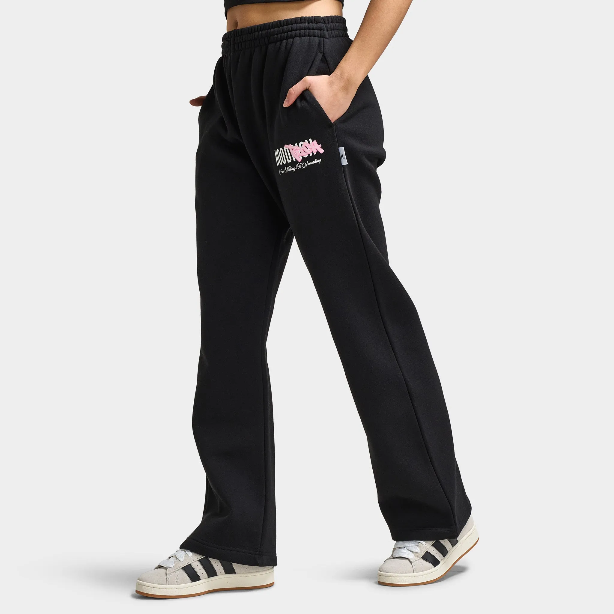 Hoodrich Women's Urban Wide Leg Joggers Black / White - Pink A Boo sold by JD Sports product image thumbnail 3