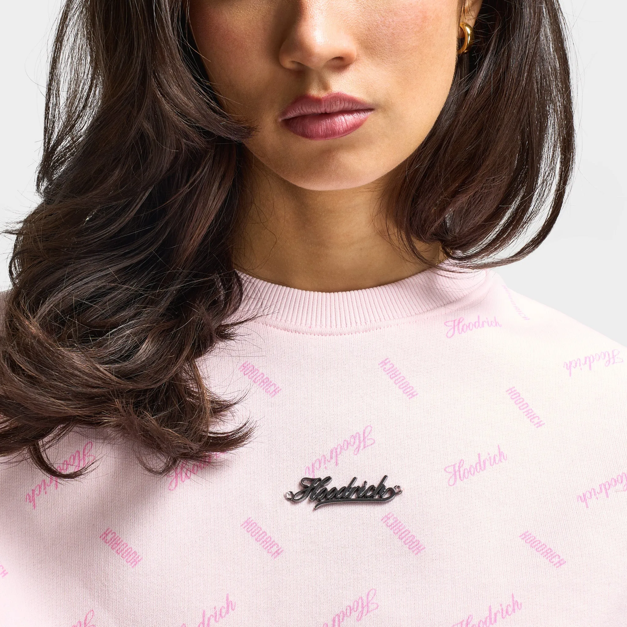 Hoodrich Women's Flock Oversized Sweatshirt Pink A Boo / Silver sold by JD Sports product image thumbnail 4