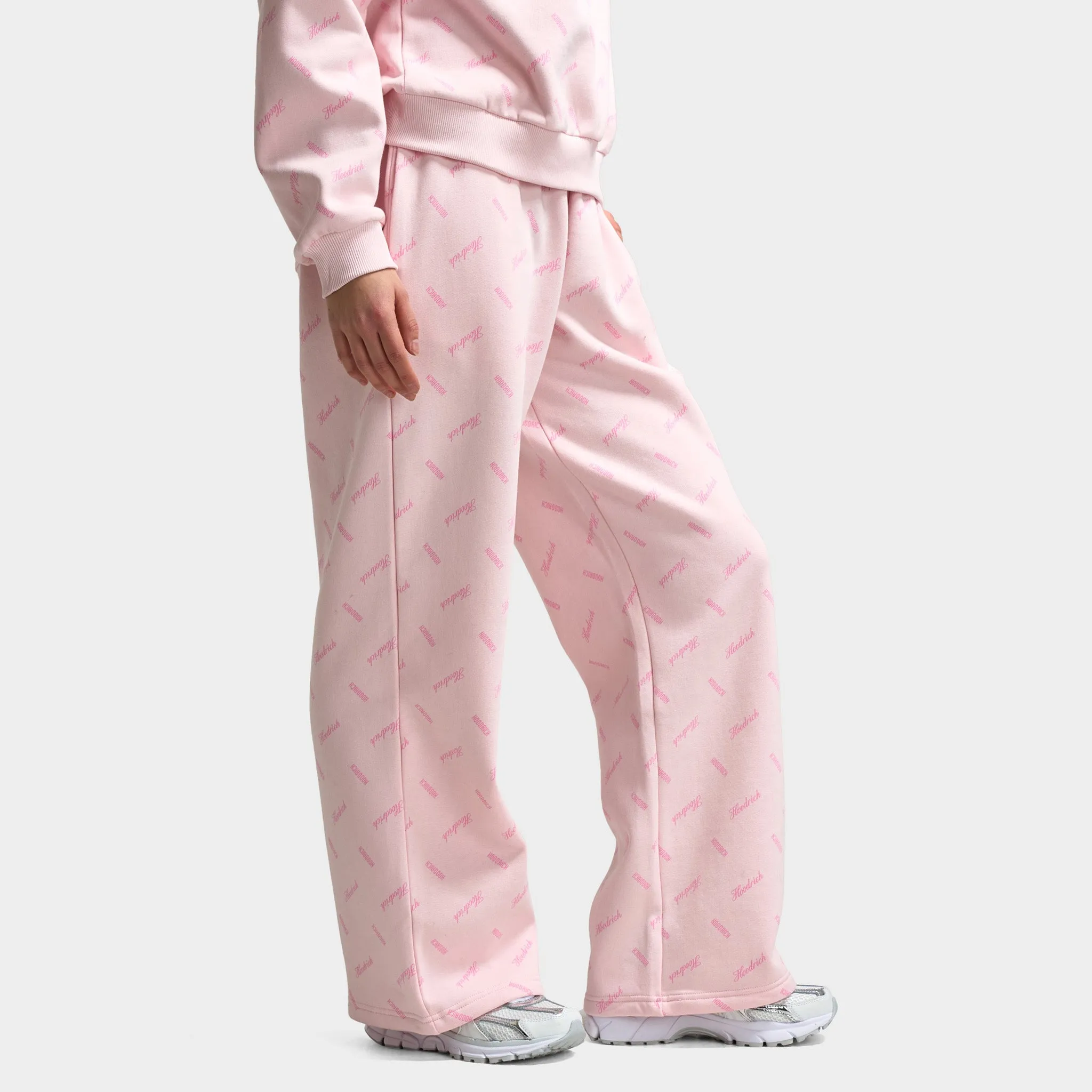 Hoodrich Women's Flock Oversized Wide Leg Joggers Pink A Boo / Silver sold by JD Sports product image thumbnail 5