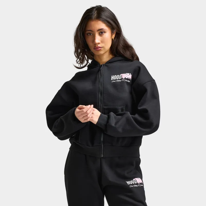 Hoodrich Women's Urban Full Zip Hoodie Black / White - Pink A Boo sold by JD Sports