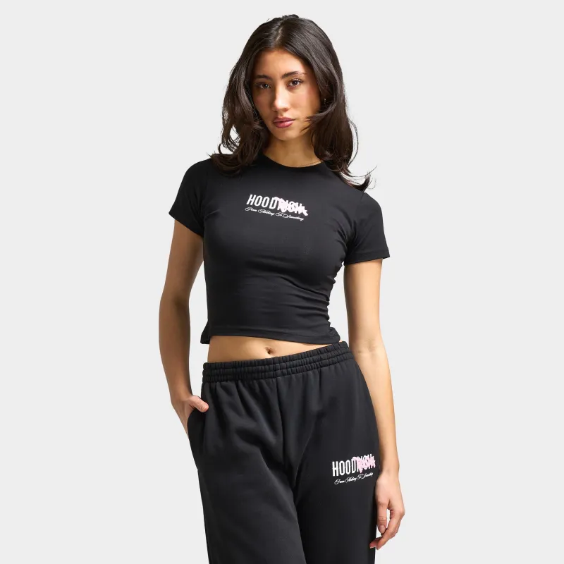 Hoodrich Women's Urban Fitted Tee Black / White sold by JD Sports