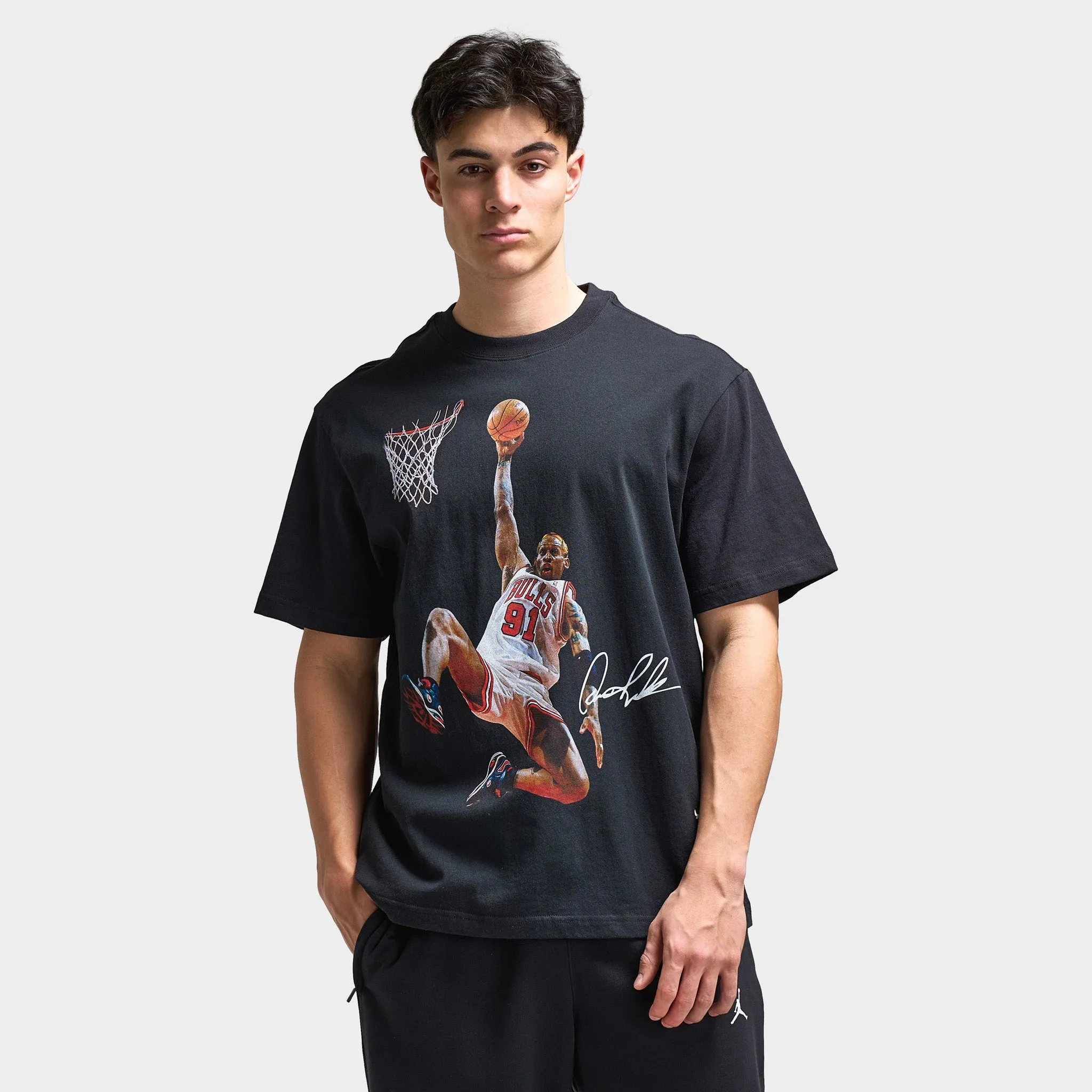 Mitchell & Ness Rodman Signature Rebound T-Shirt / Black sold by JD Sports