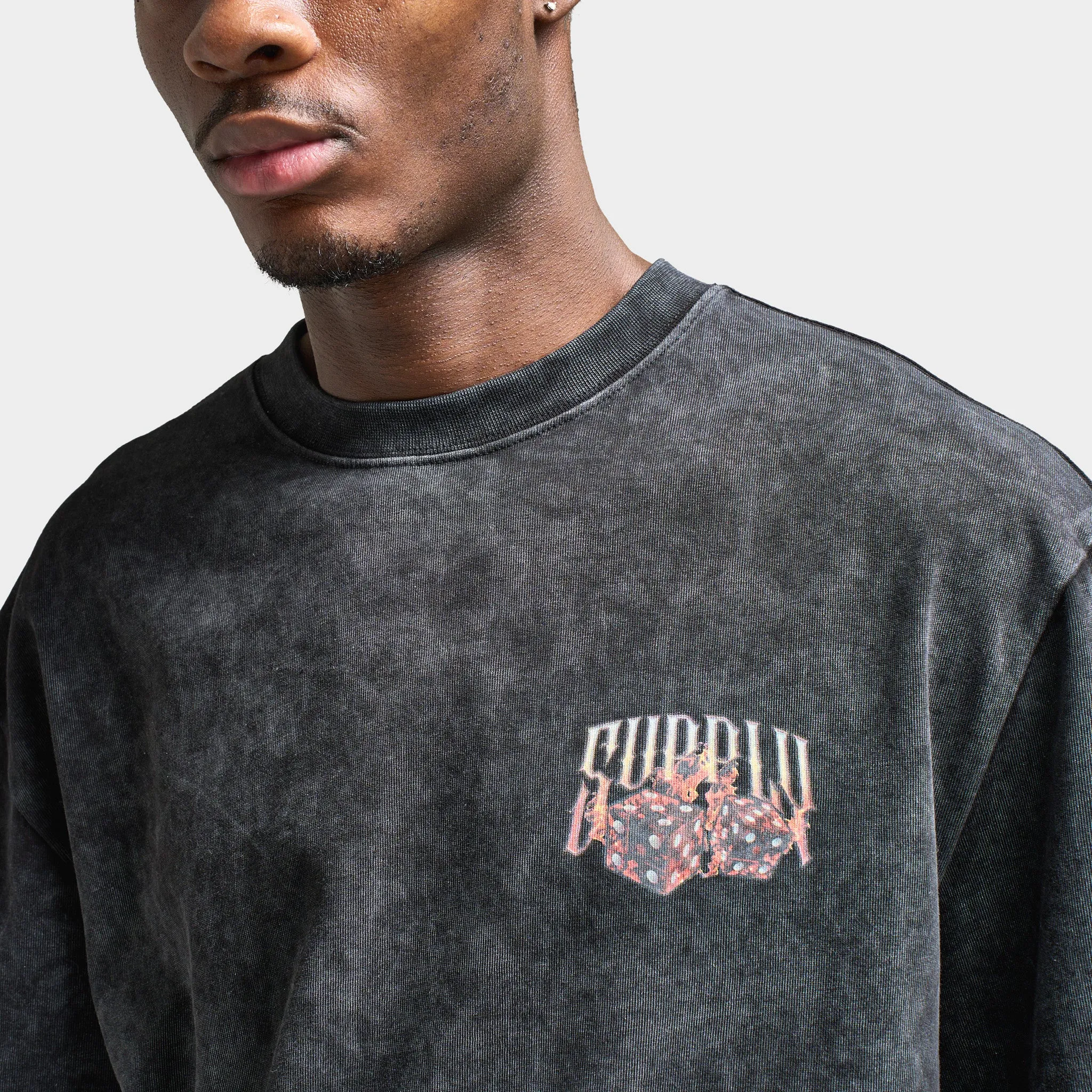 Supply & Demand Fire Dice Graphic T-Shirt / Washed Black sold by JD Sports product image thumbnail 4