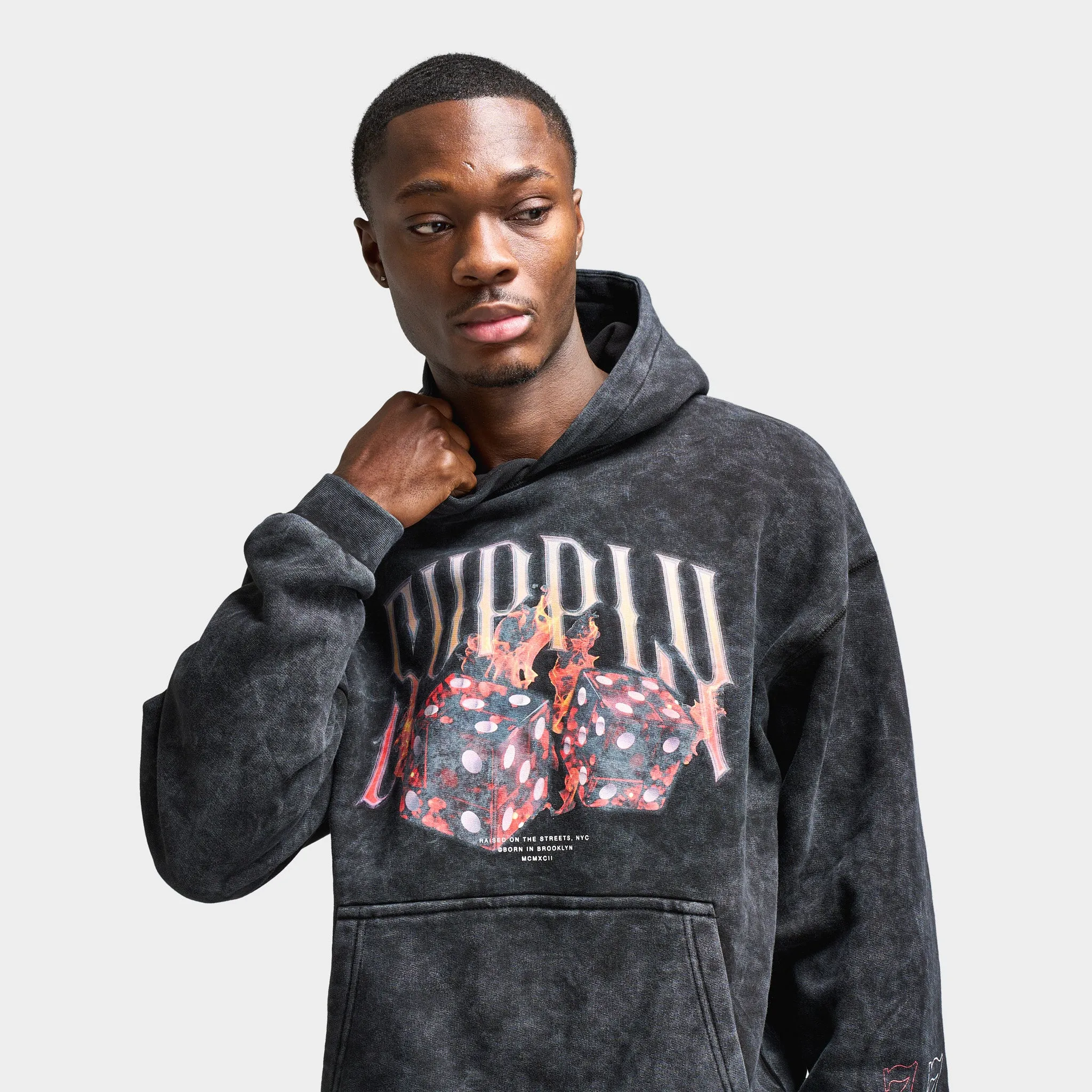 Supply & Demand Fire Dice Pullover Hoodie / Washed Black sold by JD Sports product image thumbnail 3