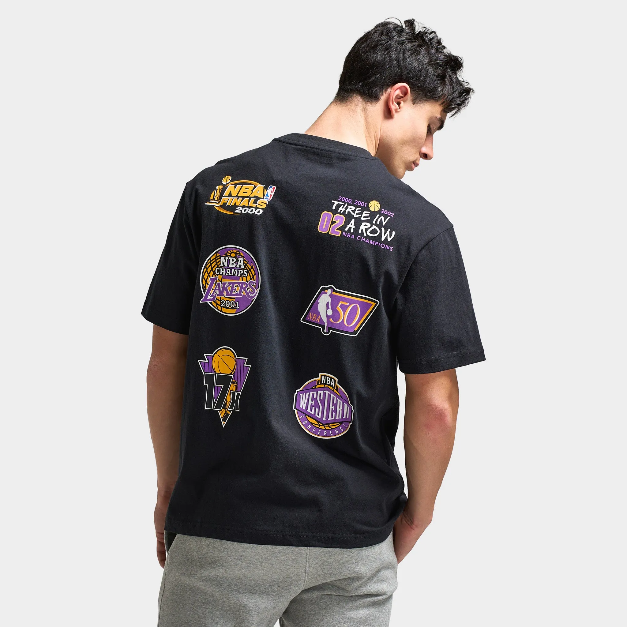 Mitchell & Ness LA Lakers Multi Logo T-Shirt / Black sold by JD Sports product image thumbnail 2